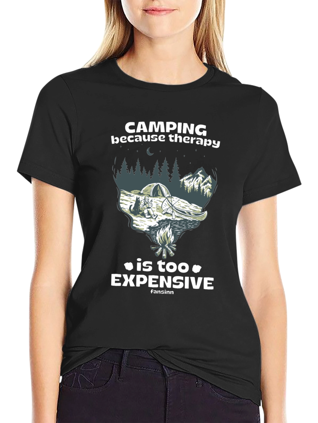 Camping Therapy Graphic T-Shirt