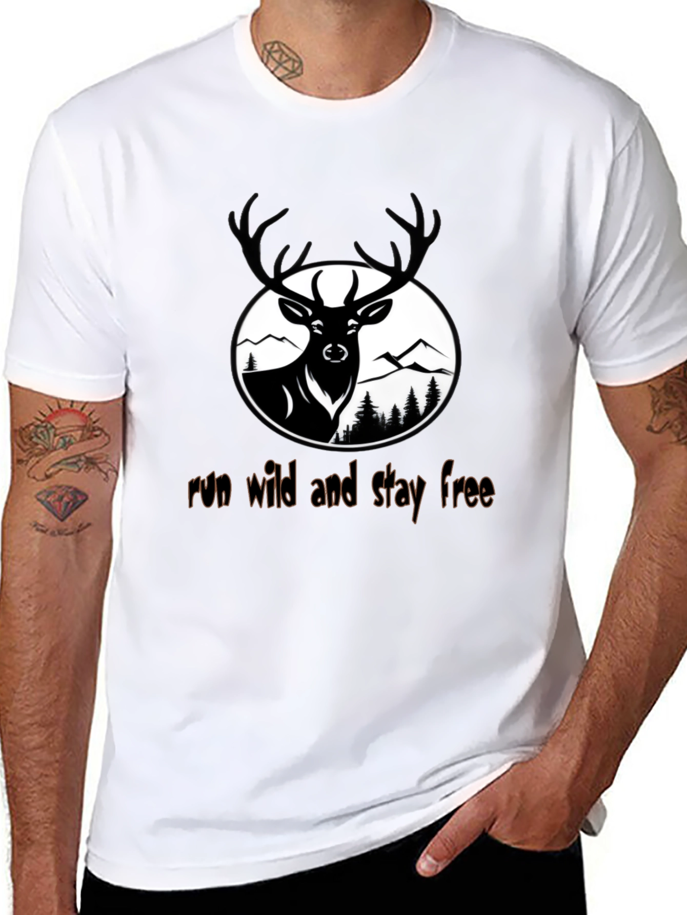 Run Wild Deer Graphic Tee