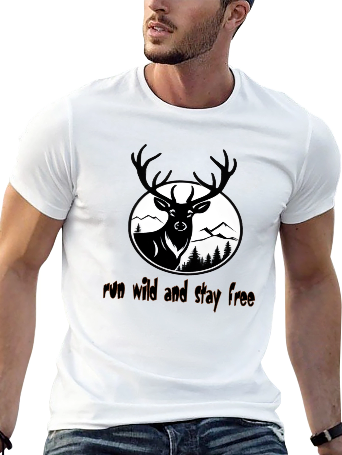 Run Wild Deer Graphic Tee