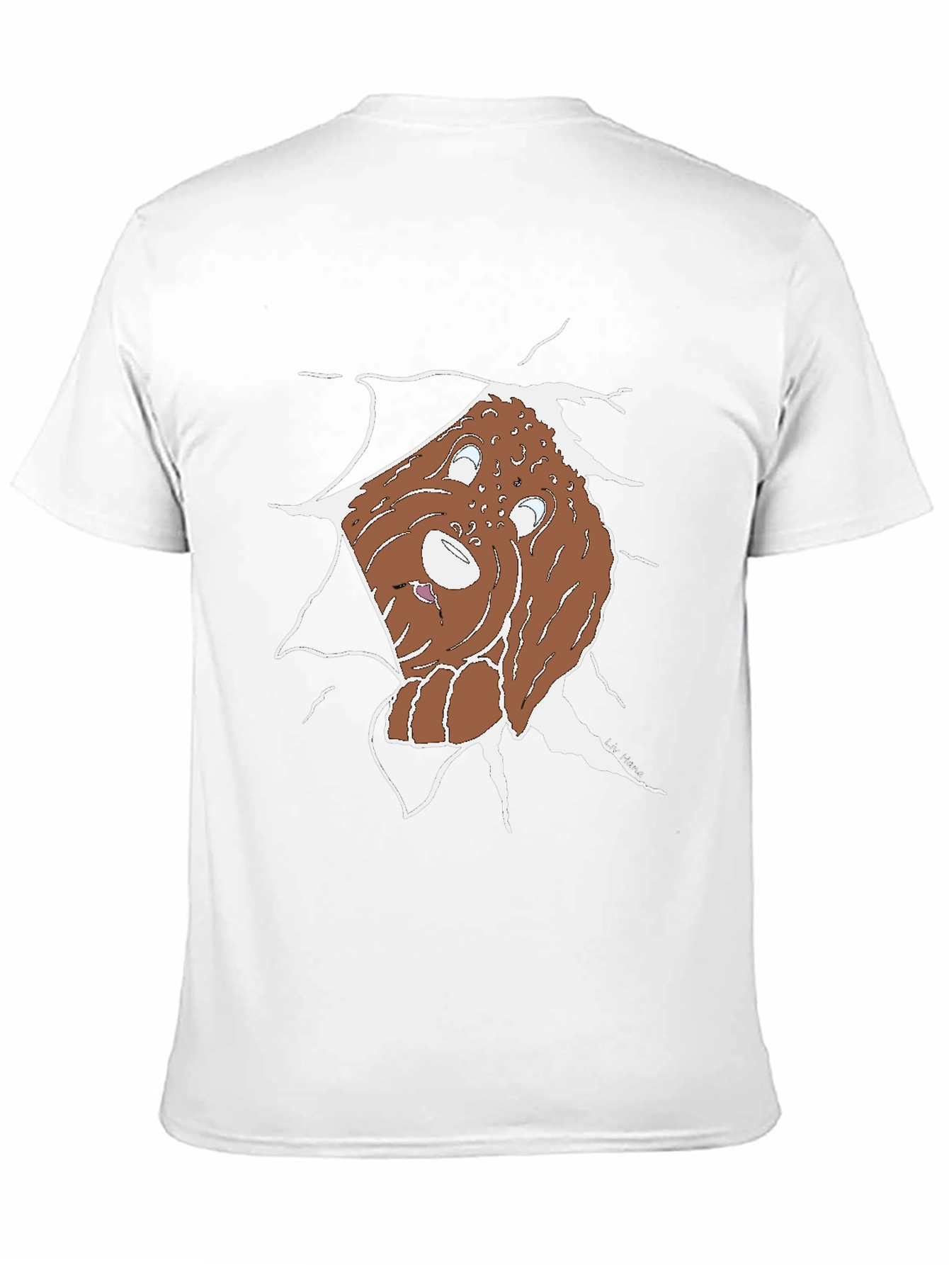 Ripped Dog Graphic Tee - Unique Cartoon Style