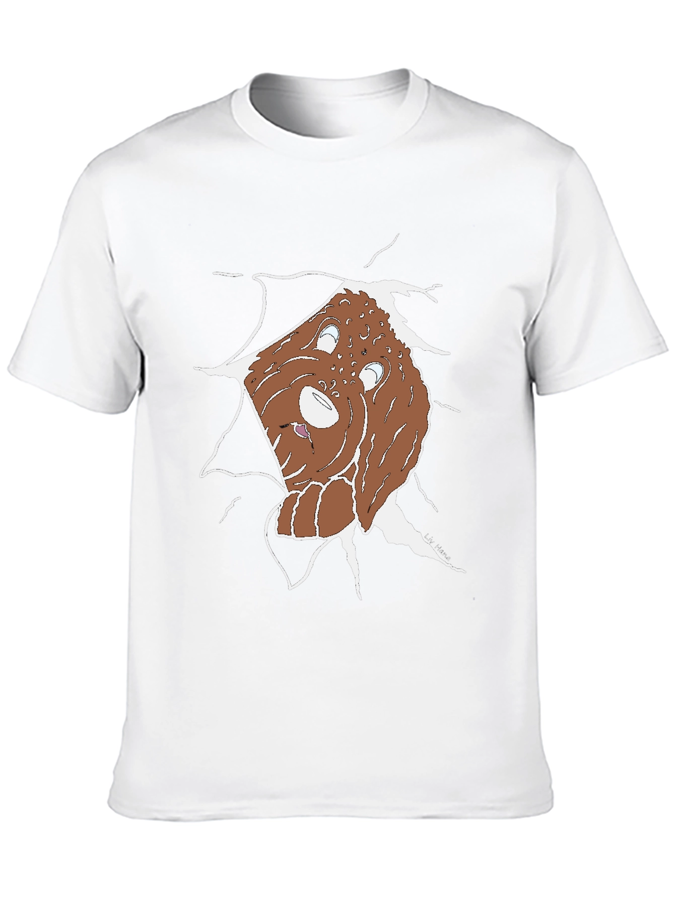 Ripped Dog Graphic Tee - Unique Cartoon Style