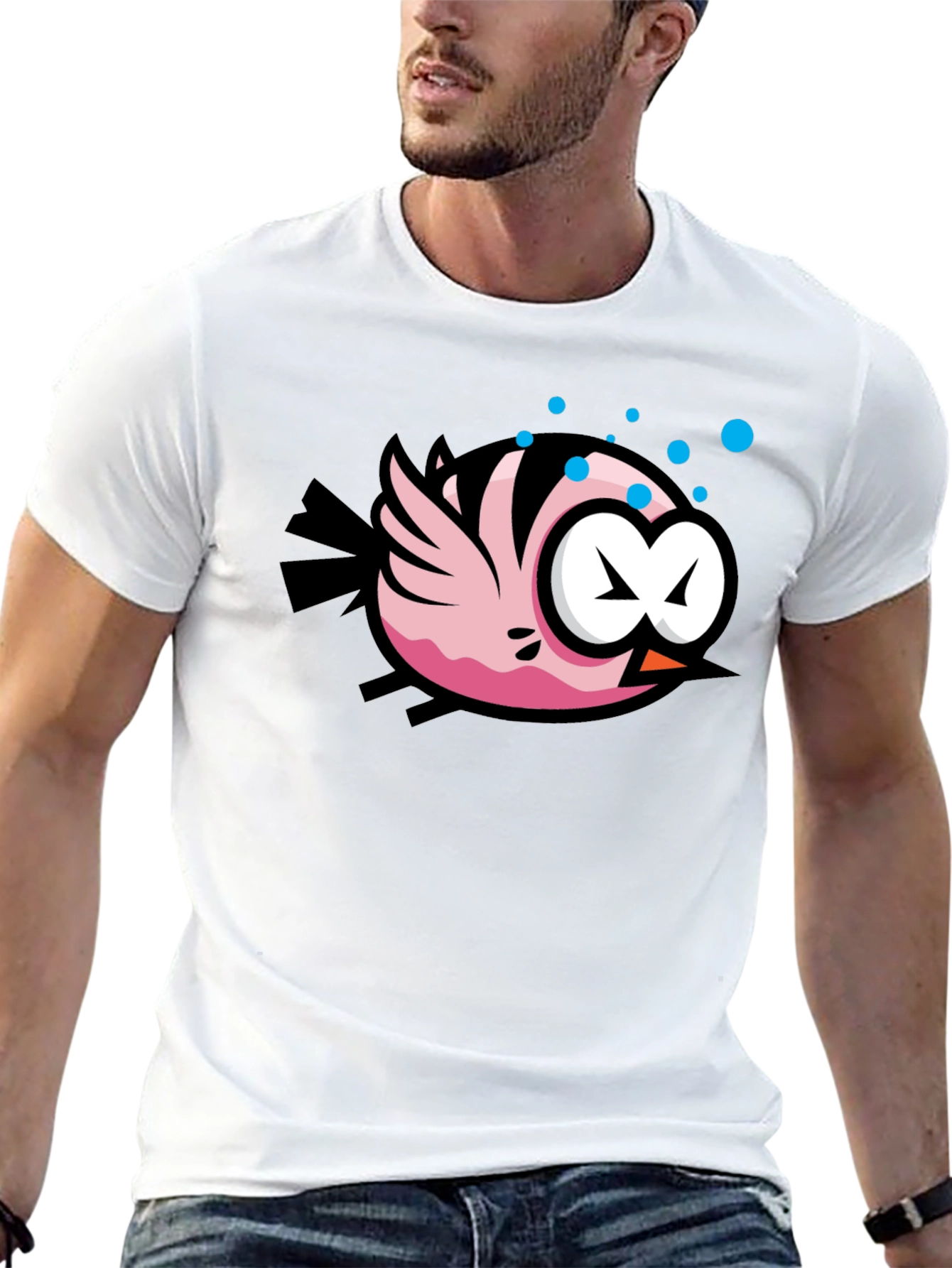 Cartoon Fish Black T-Shirt