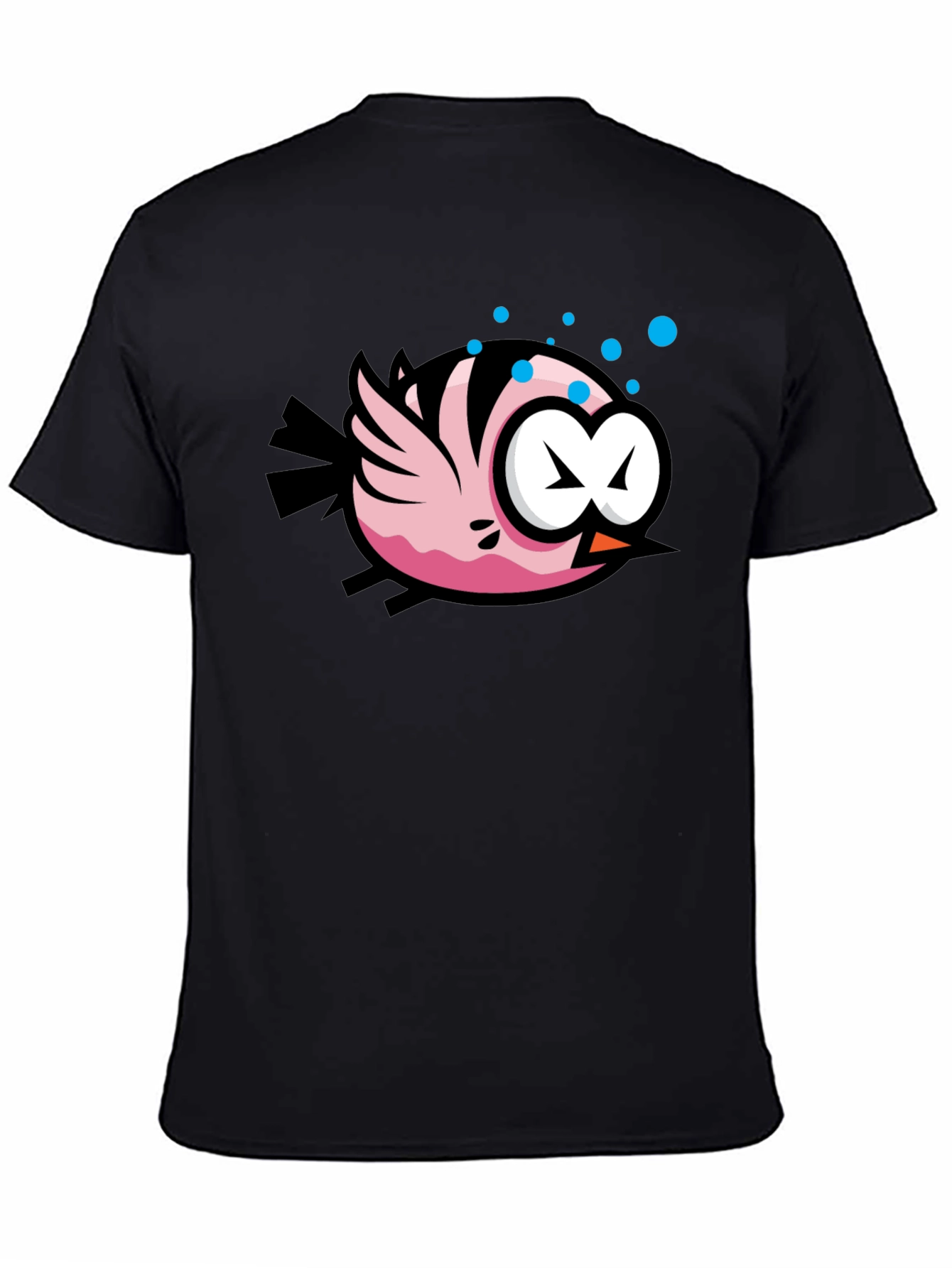 Cartoon Fish Black T-Shirt