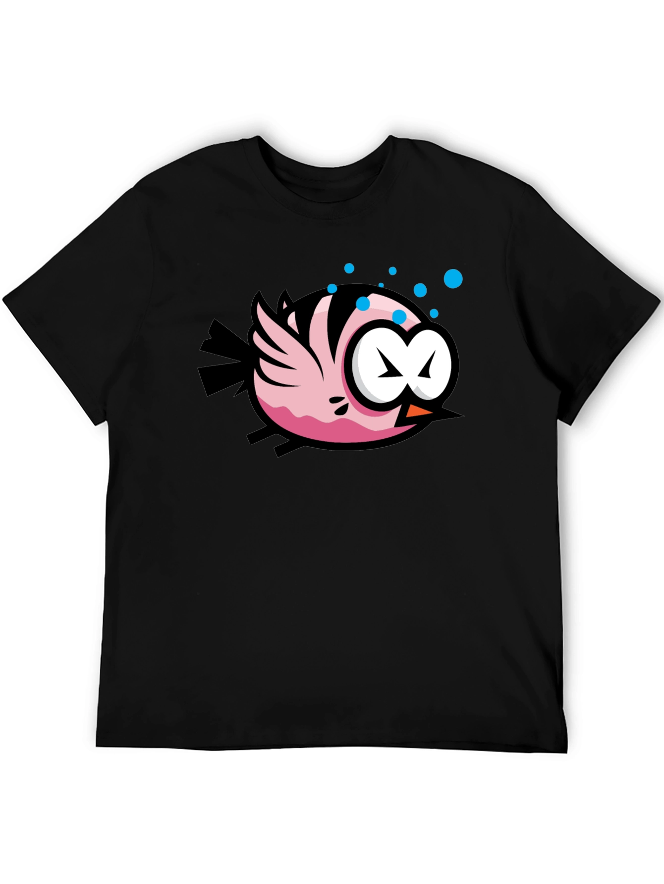 Cartoon Fish Black T-Shirt