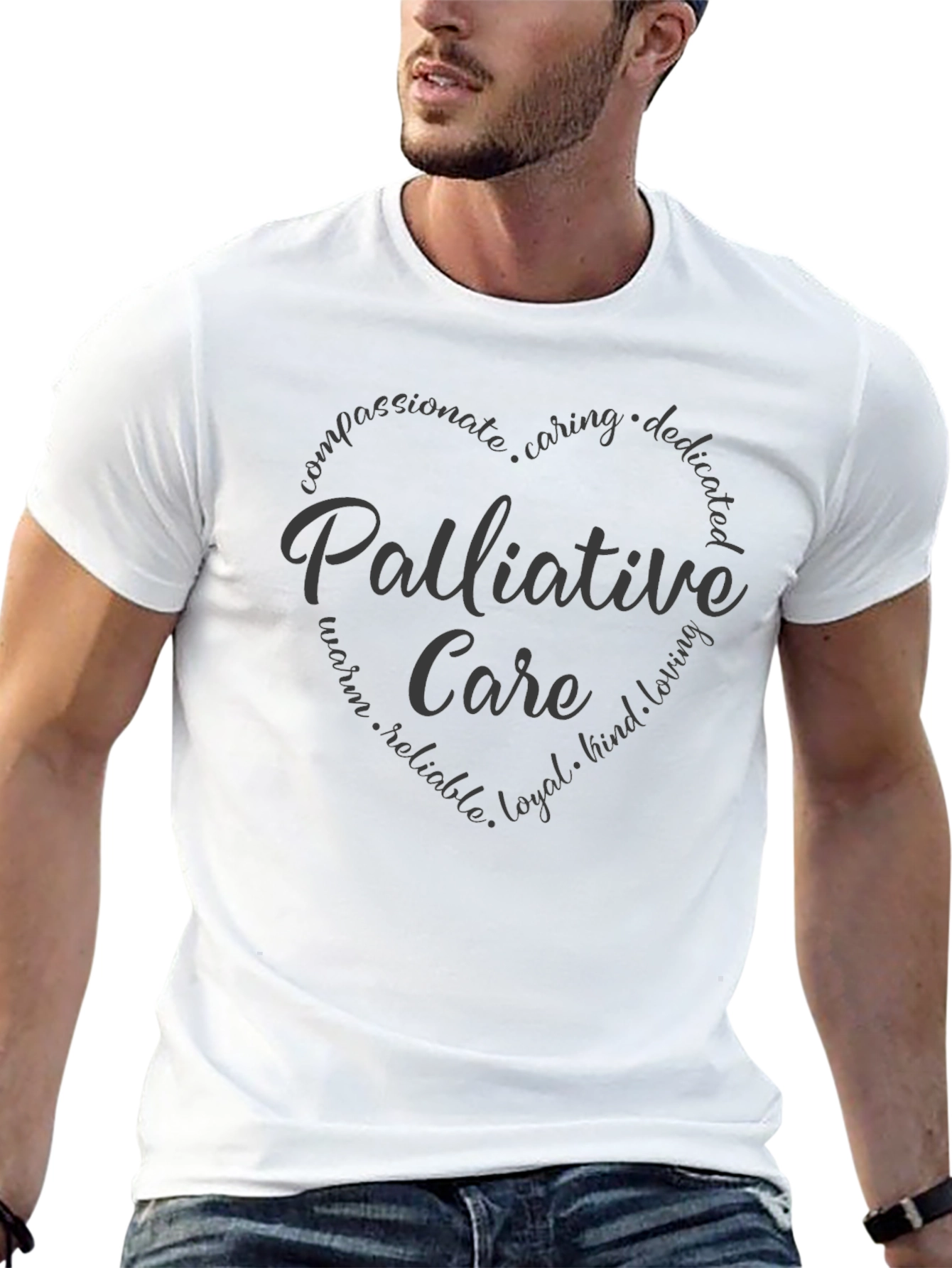 Palliative Care Heart T-Shirt - Compassionate & Caring