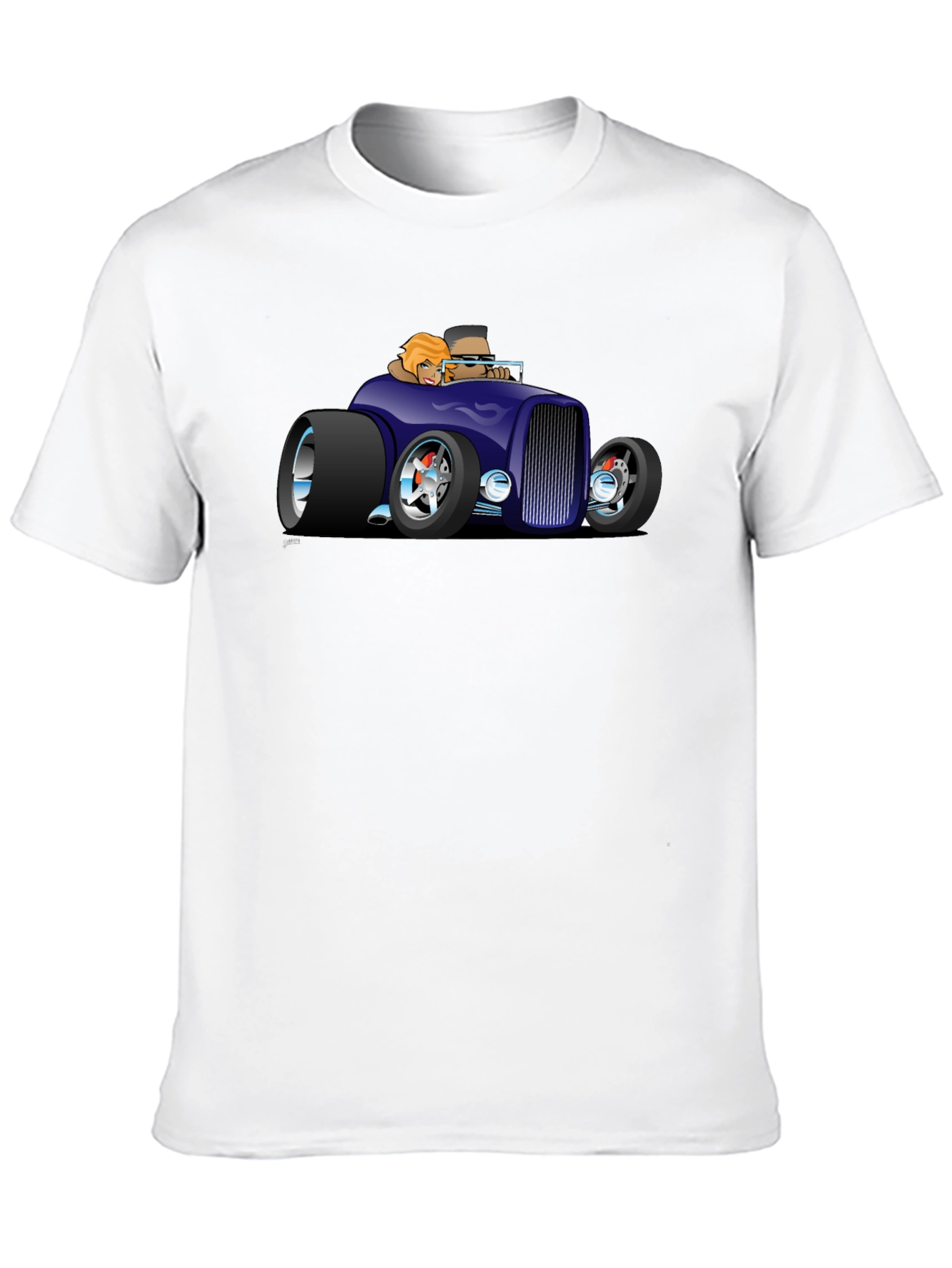 Cool Car Cartoon Graphic T-Shirt
