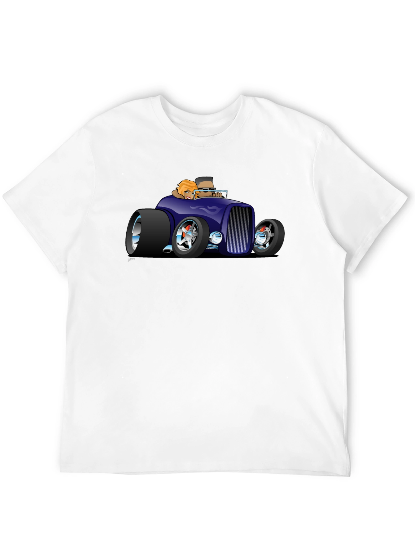 Cool Car Cartoon Graphic T-Shirt