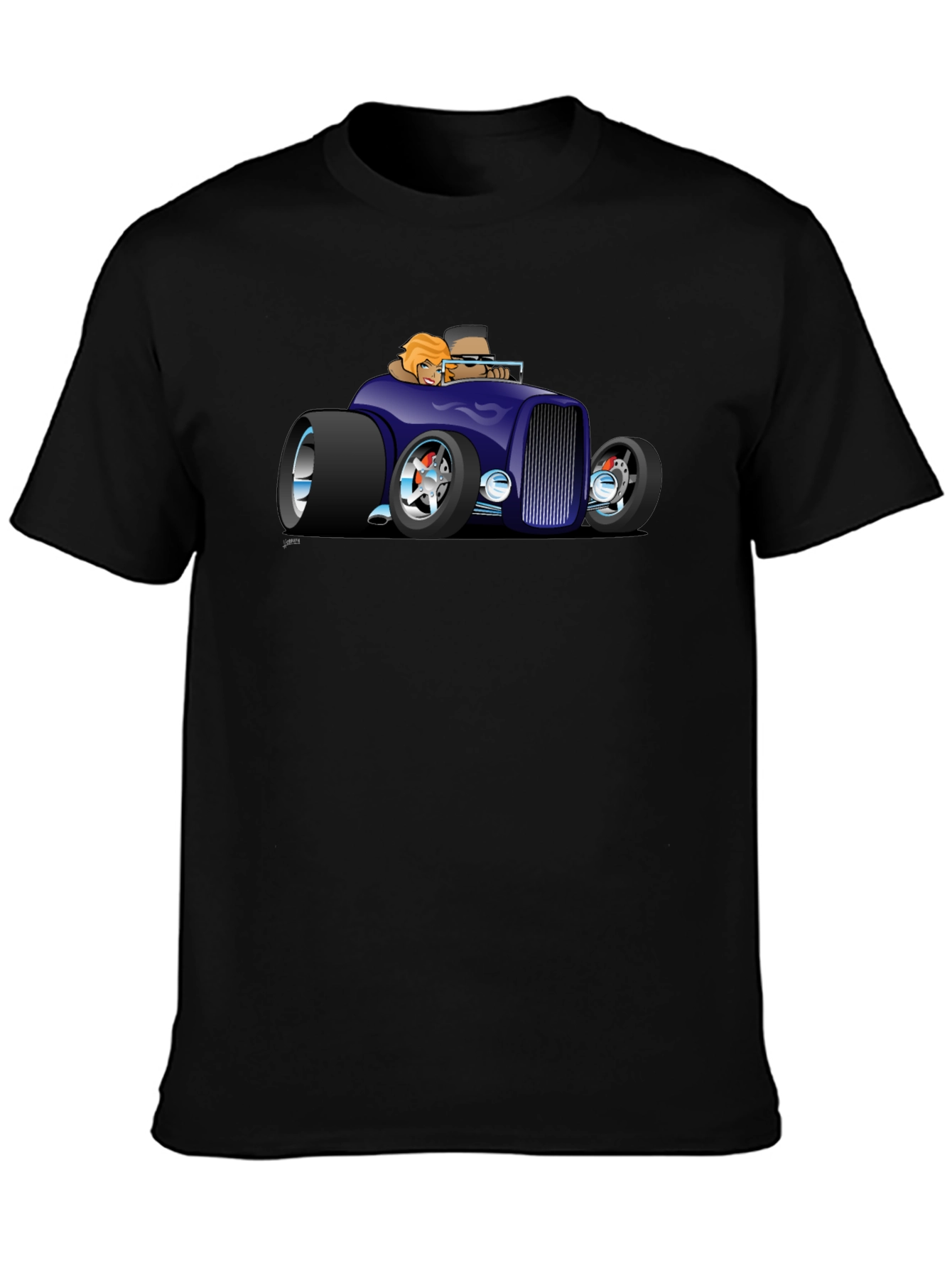 Cool Car Cartoon Graphic T-Shirt