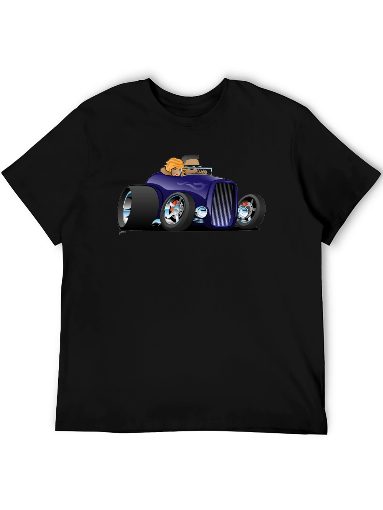 Cool Car Cartoon Graphic T-Shirt