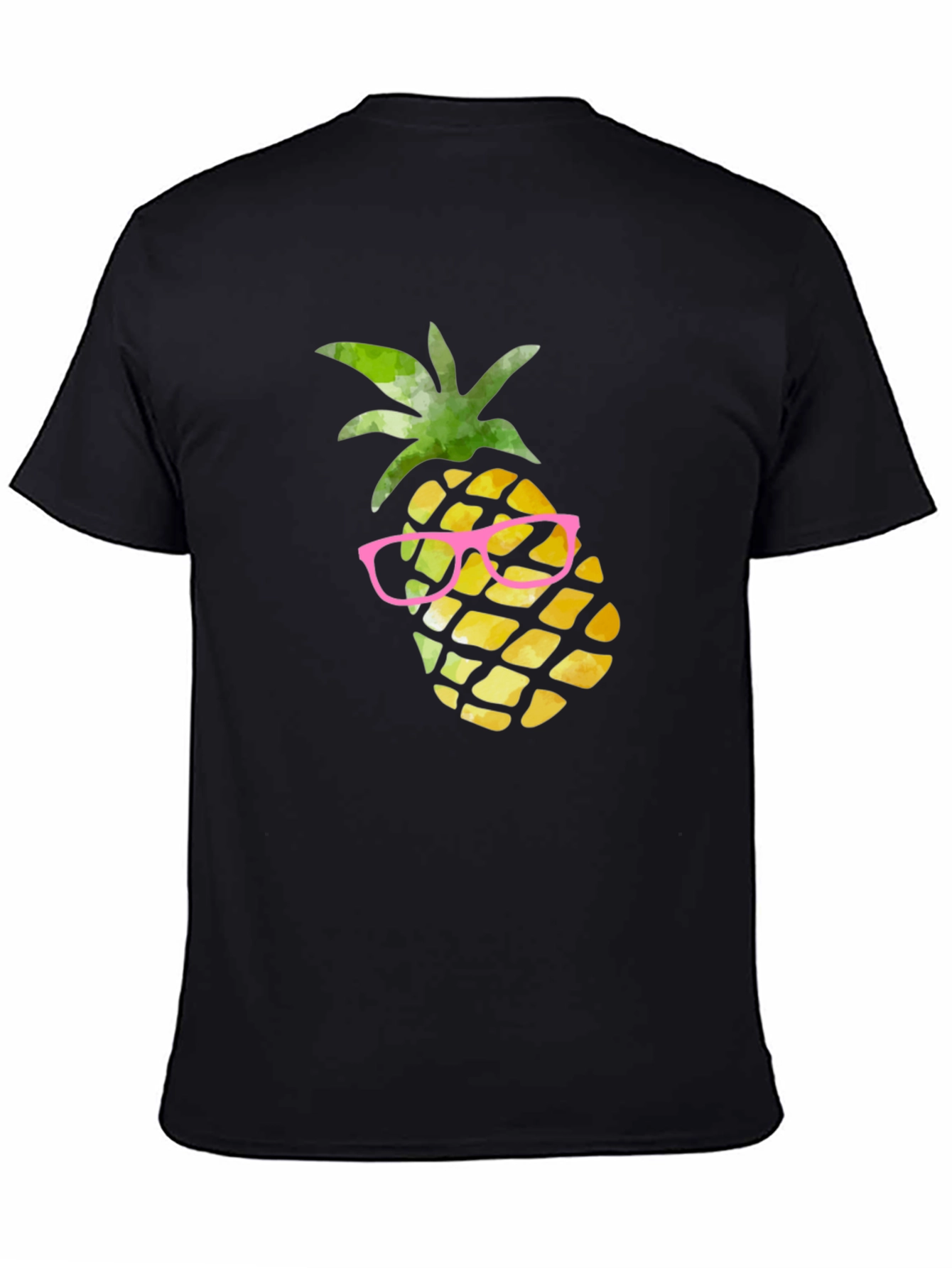 Pineapple in Glasses Graphic Tee - Black