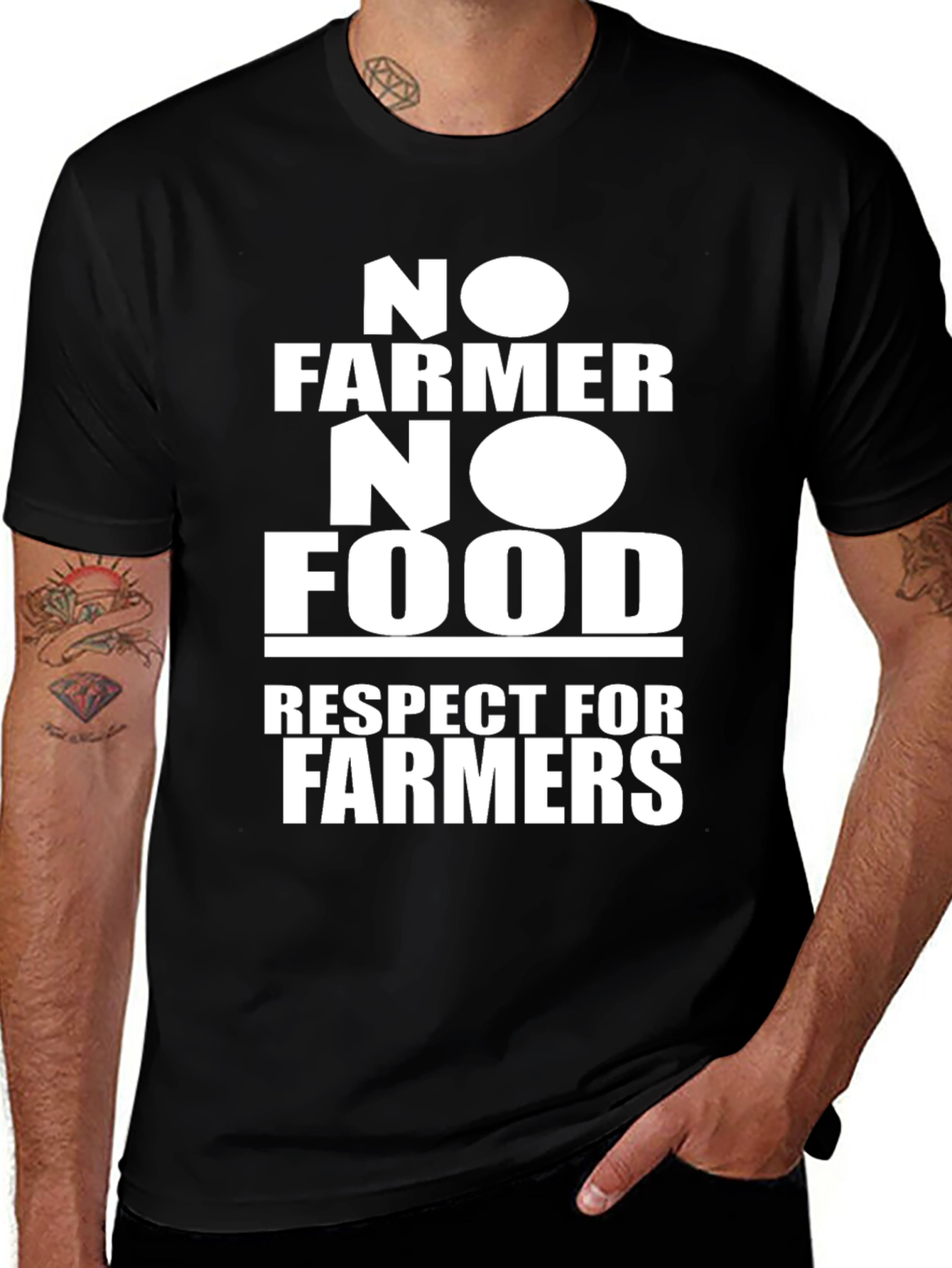 No Farmer No Food T-Shirt - Respect Farmers
