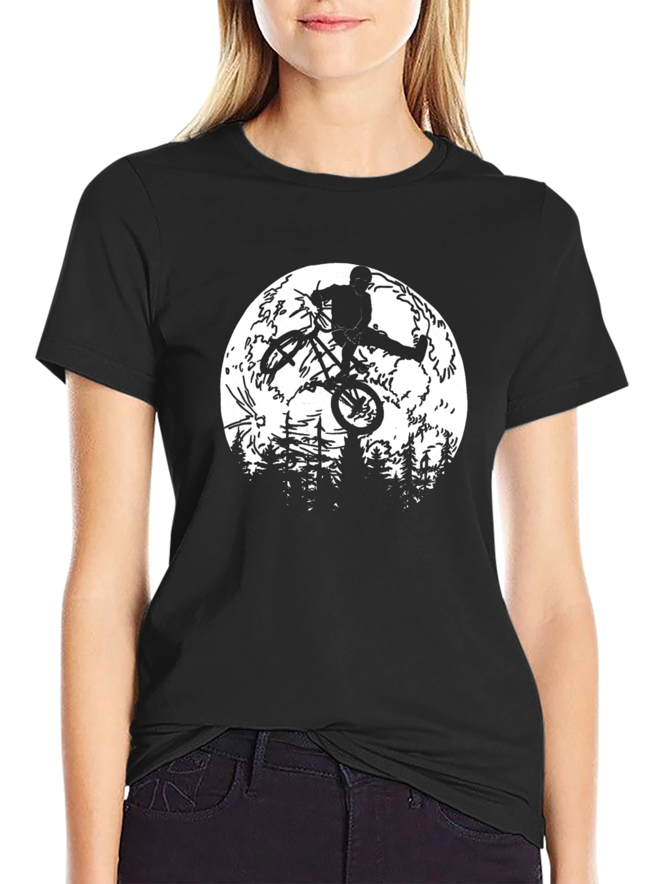 BMX Moon Jump Mens Black Graphic Tee
