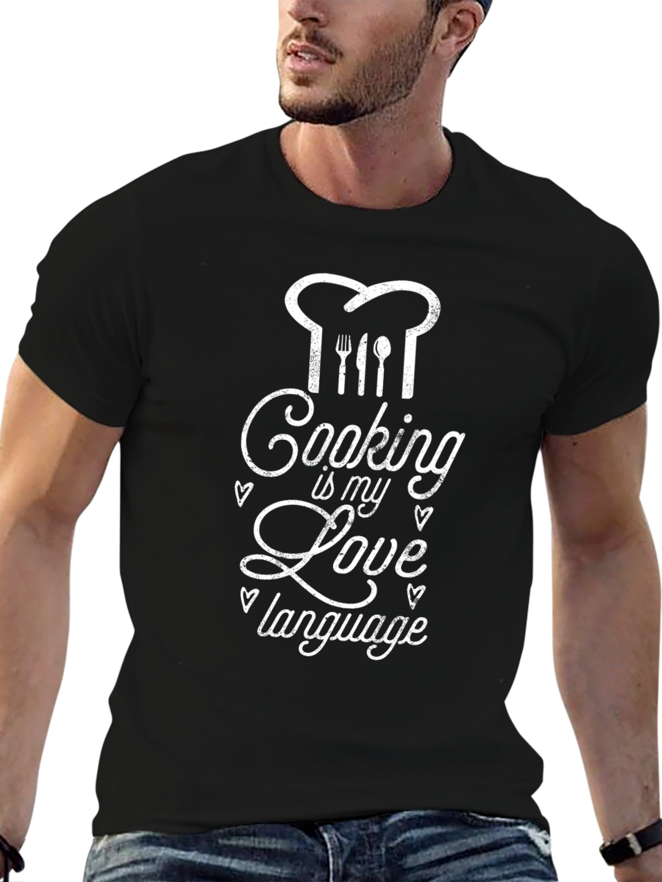 Cooking is My Love Language Black T-Shirt