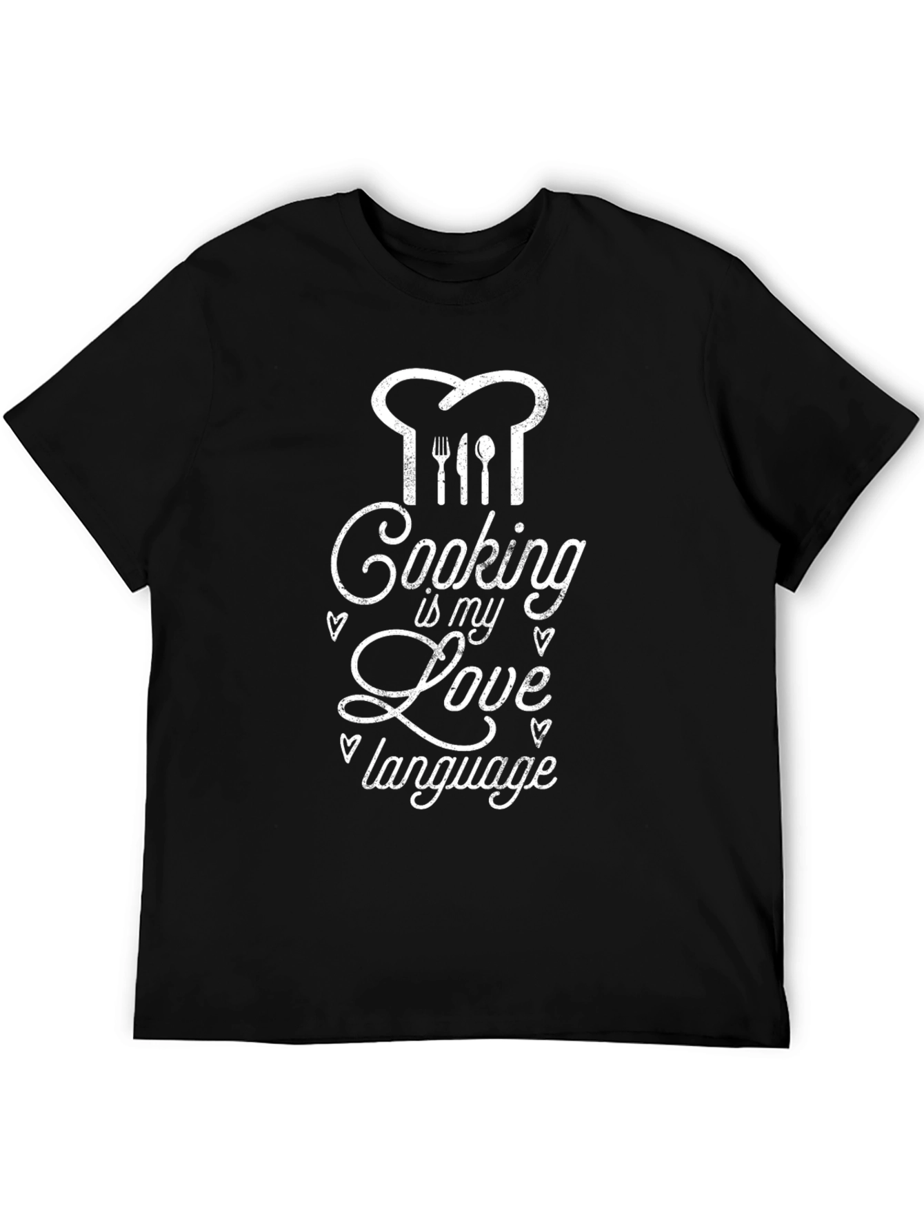 Cooking is My Love Language Black T-Shirt