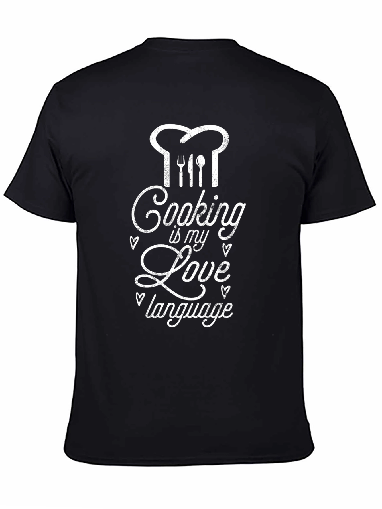 Cooking is My Love Language Black T-Shirt