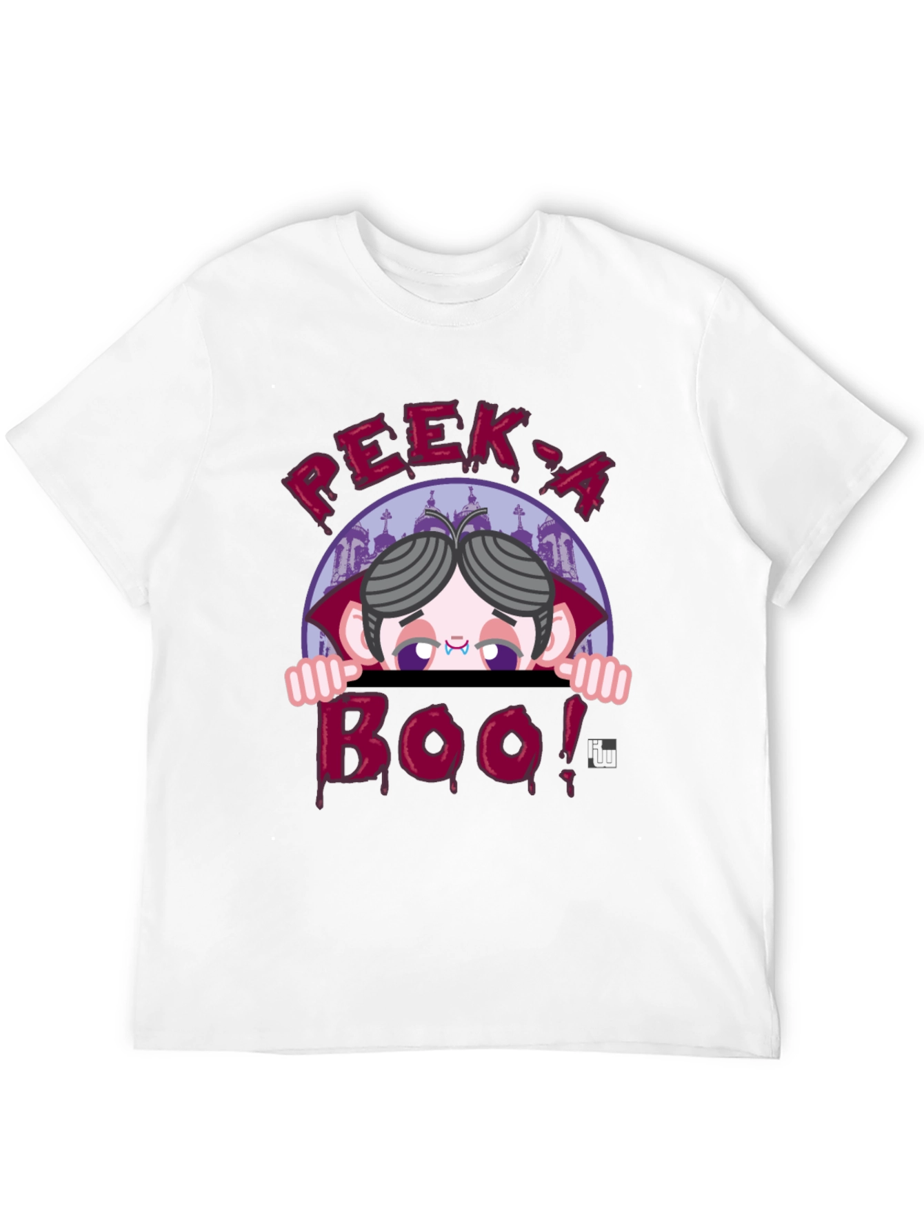 Peek-a-Boo Vampire Graphic T-Shirt