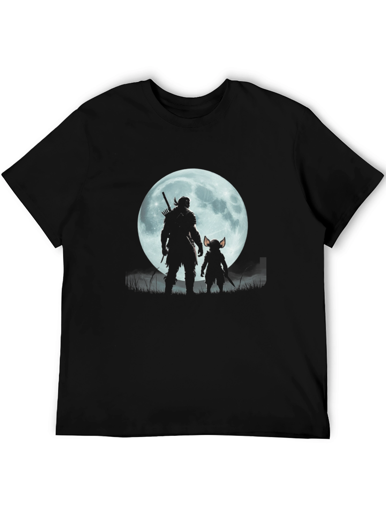 Silhouette Moon Graphic Tee - Black