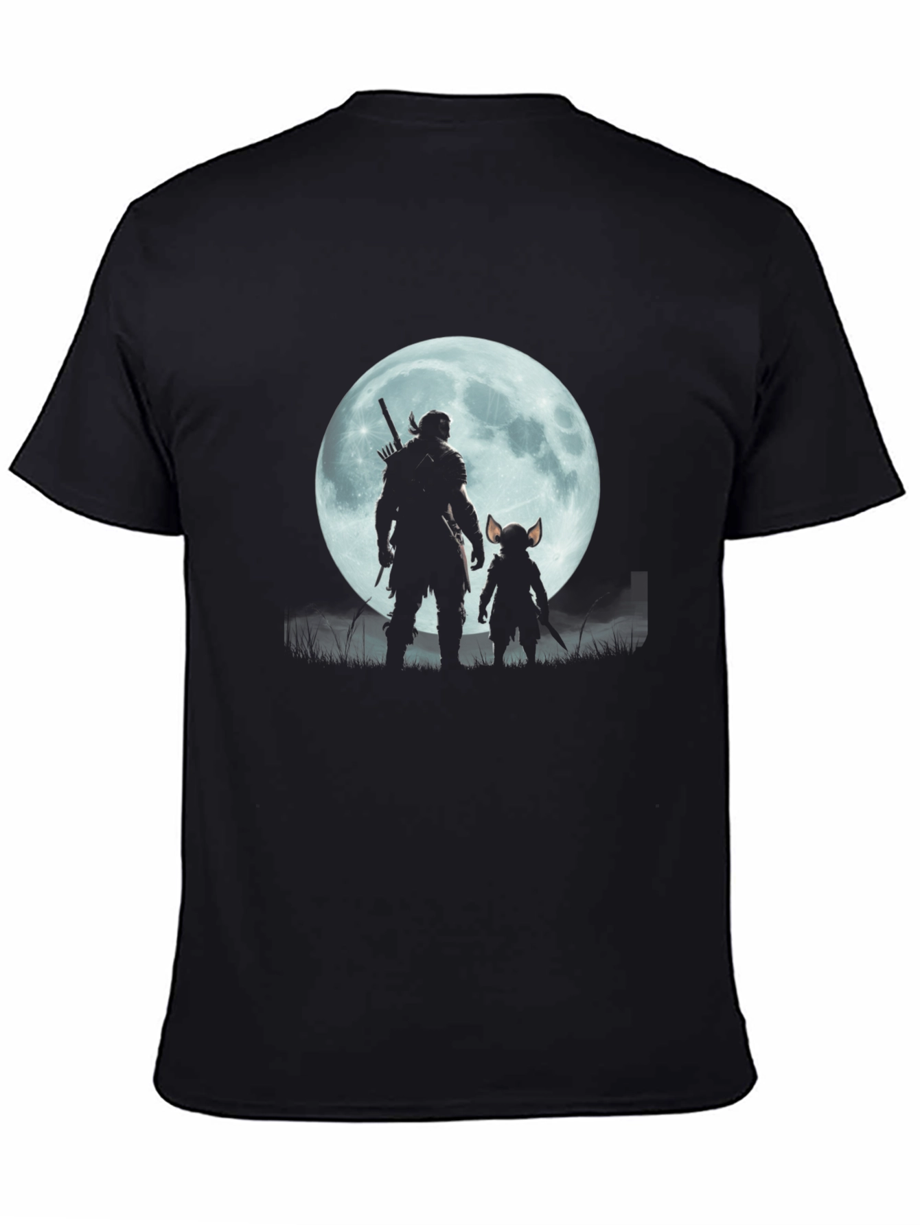 Silhouette Moon Graphic Tee - Black