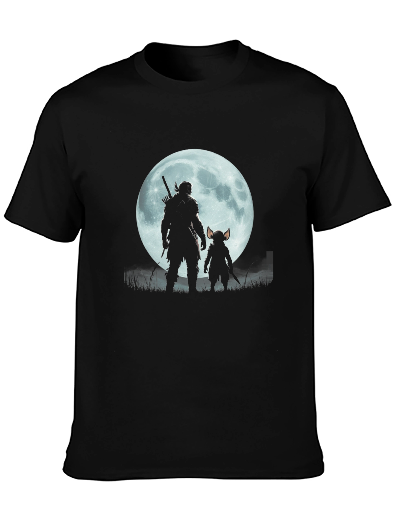 Silhouette Moon Graphic Tee - Black