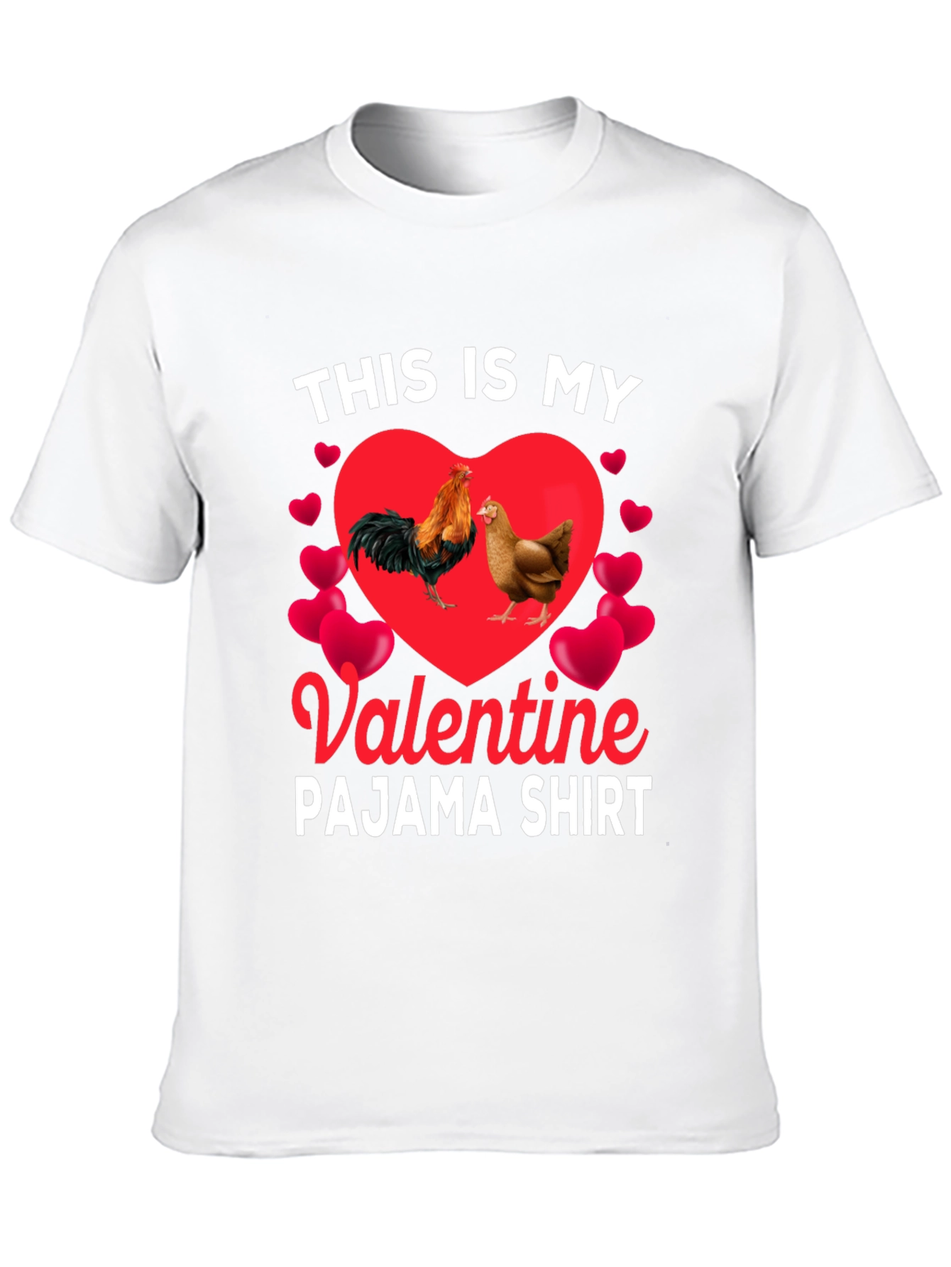 Valentine Chicken Pajama Shirt