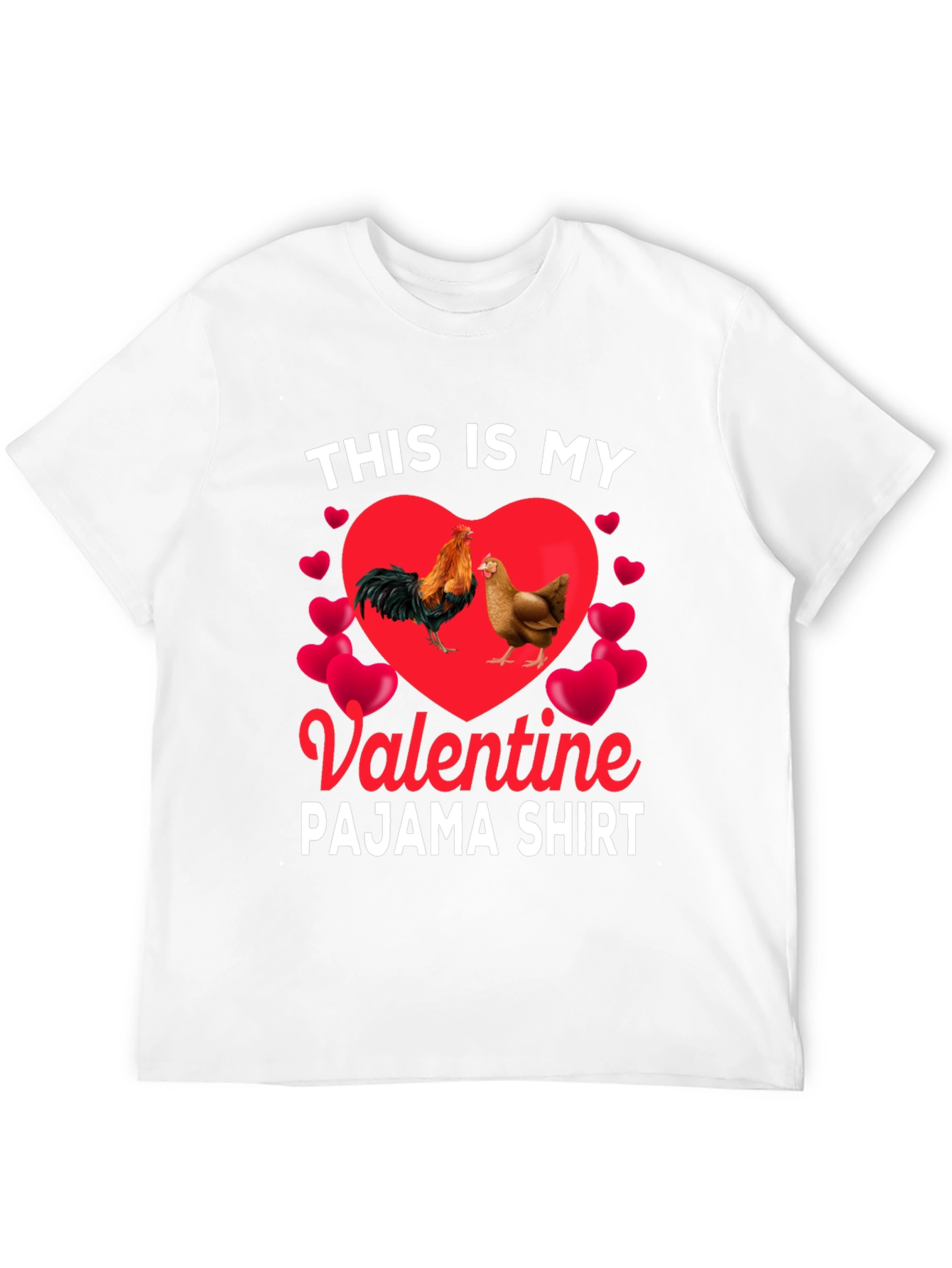 Valentine Chicken Pajama Shirt