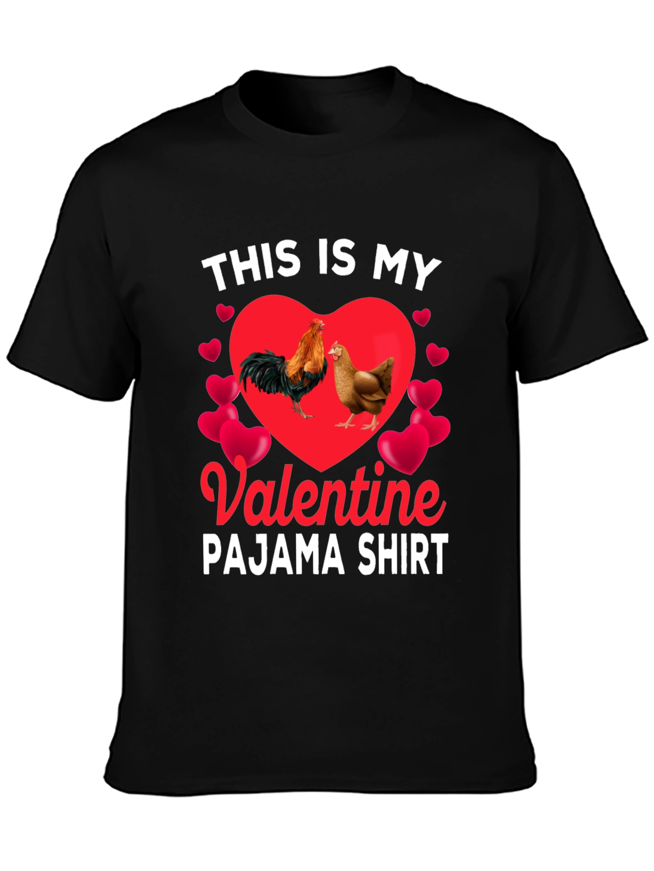 Valentine Chicken Pajama Shirt