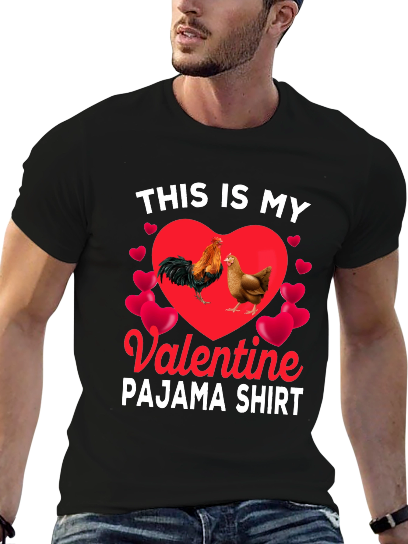 Valentine Chicken Pajama Shirt