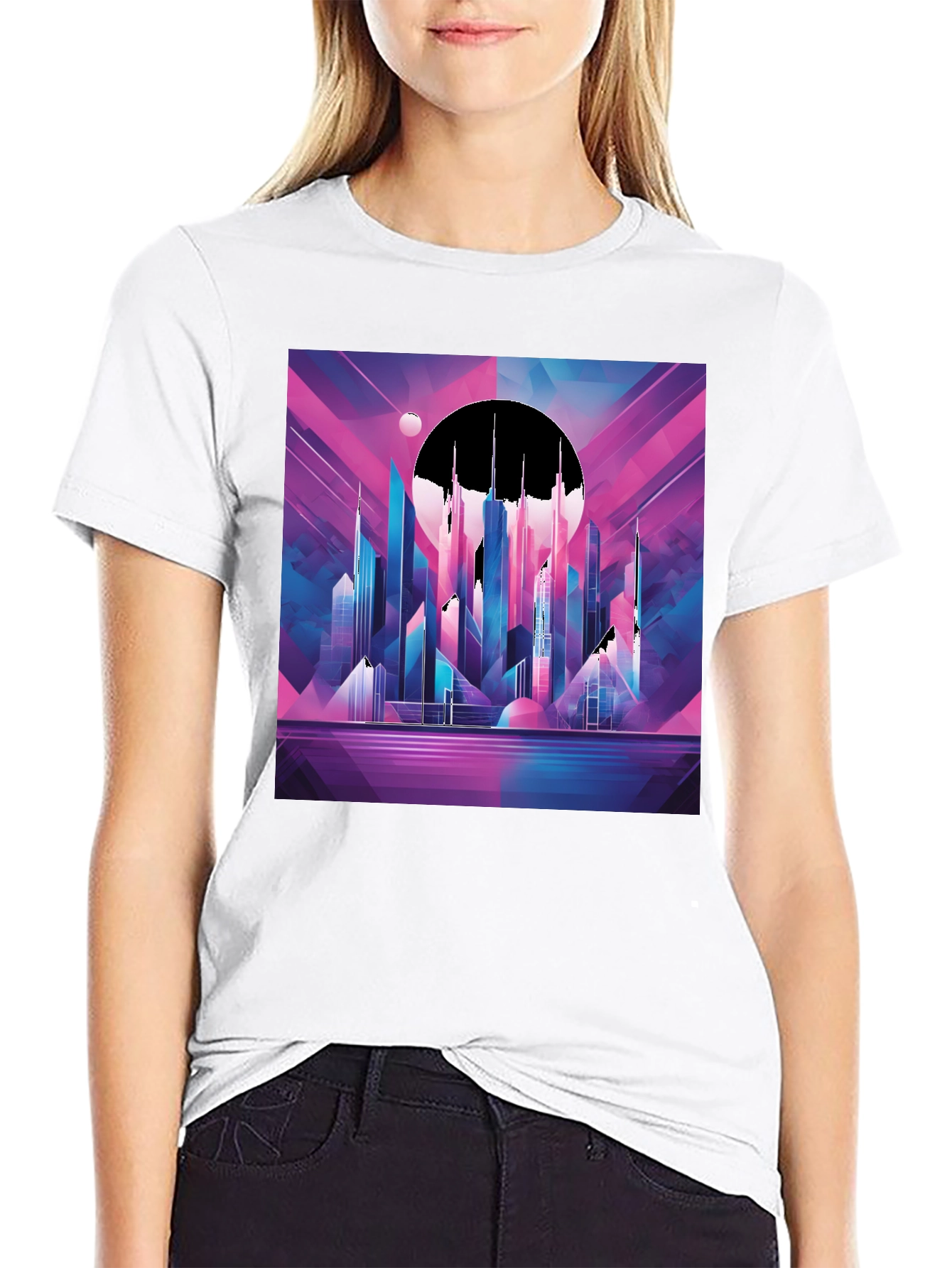 Synthwave Cityscape Graphic Tee