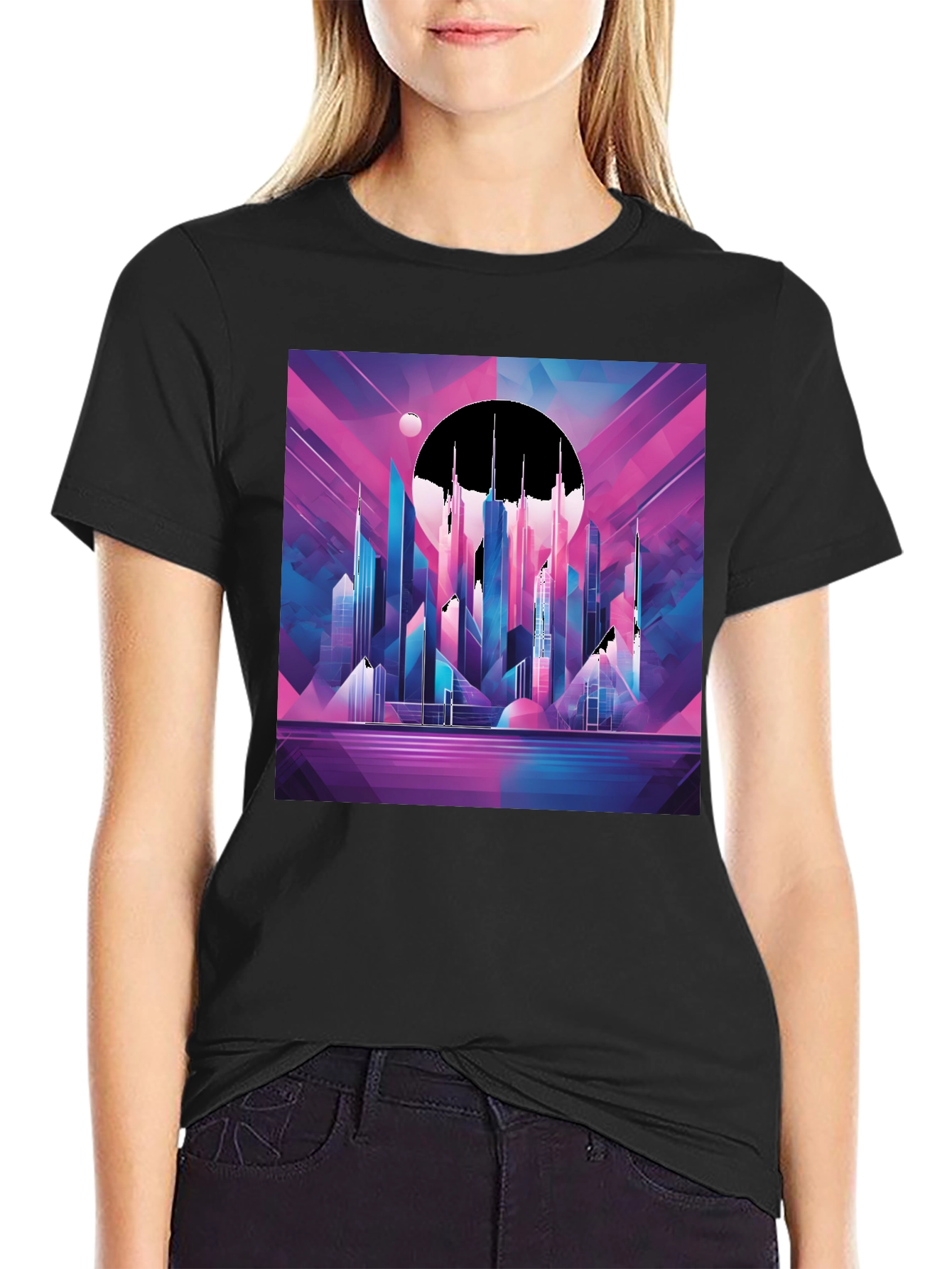 Synthwave Cityscape Graphic Tee