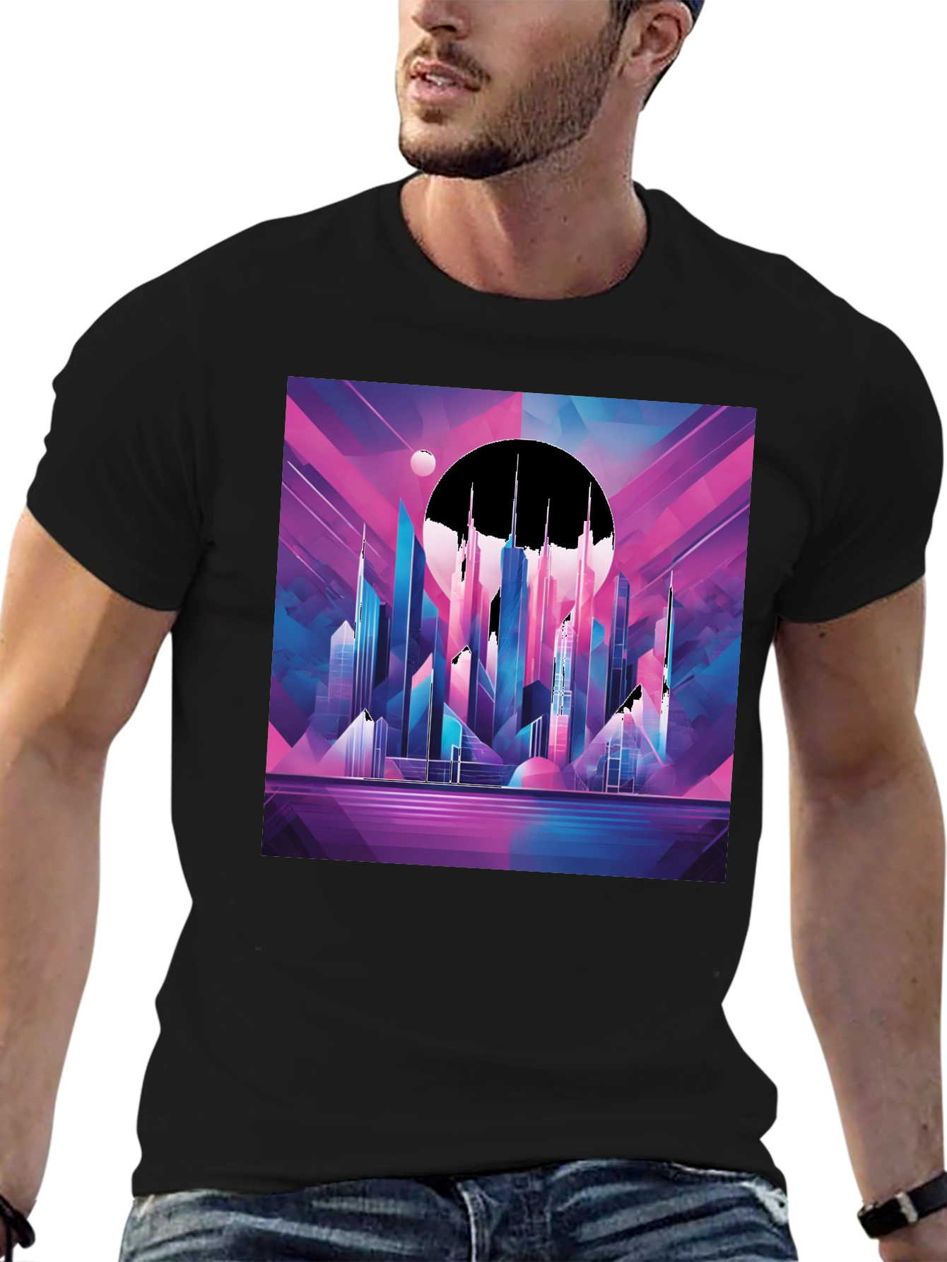 Synthwave Cityscape Graphic Tee