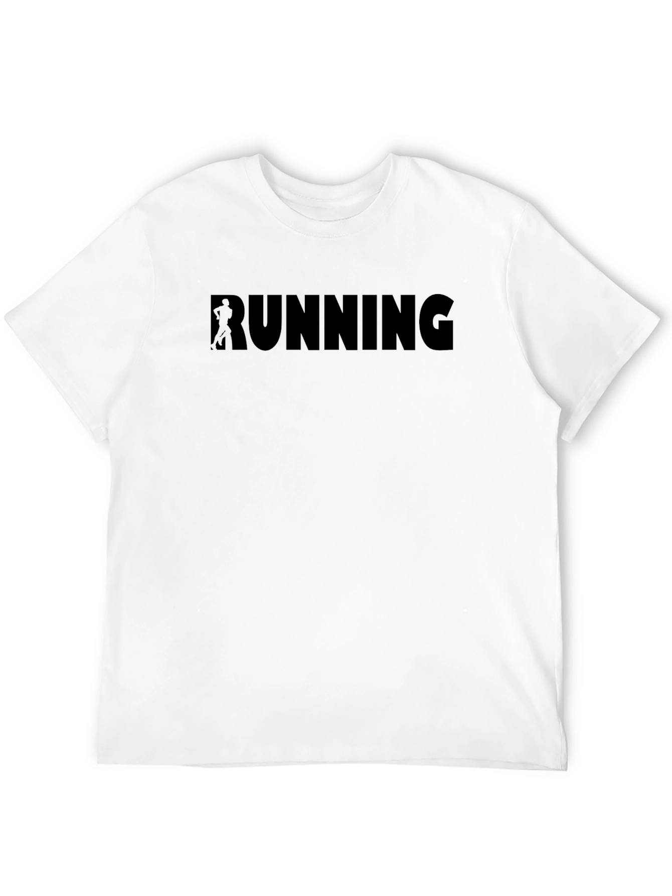 Mens Black Running Graphic T-Shirt