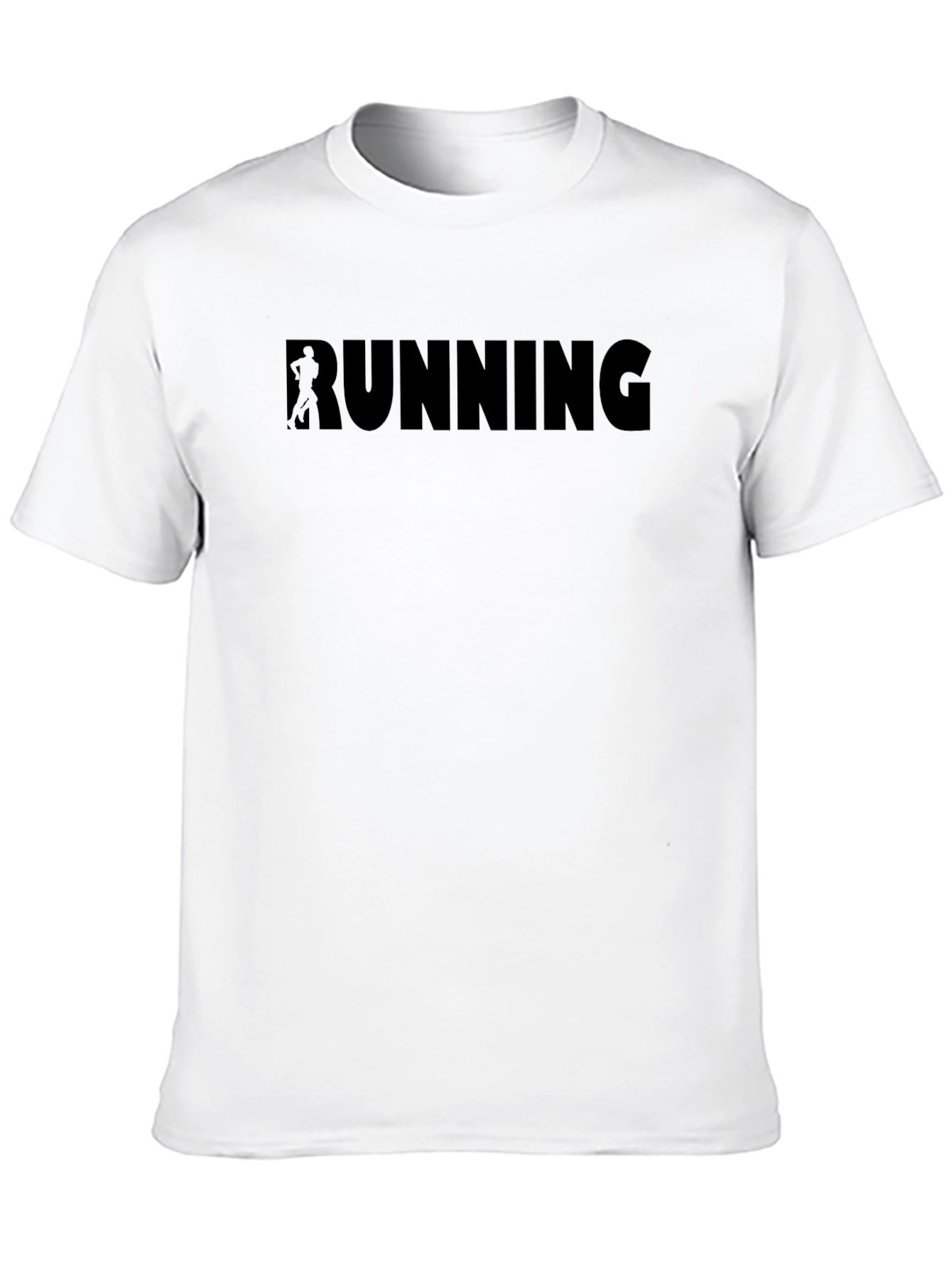 Mens Black Running Graphic T-Shirt
