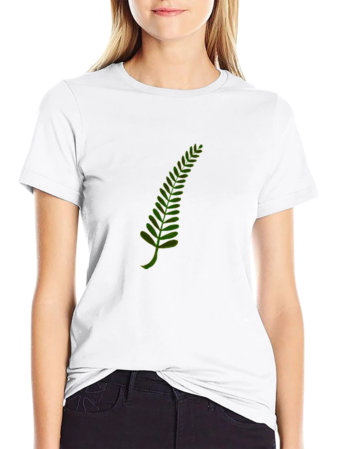 Fern Print Black T-Shirt