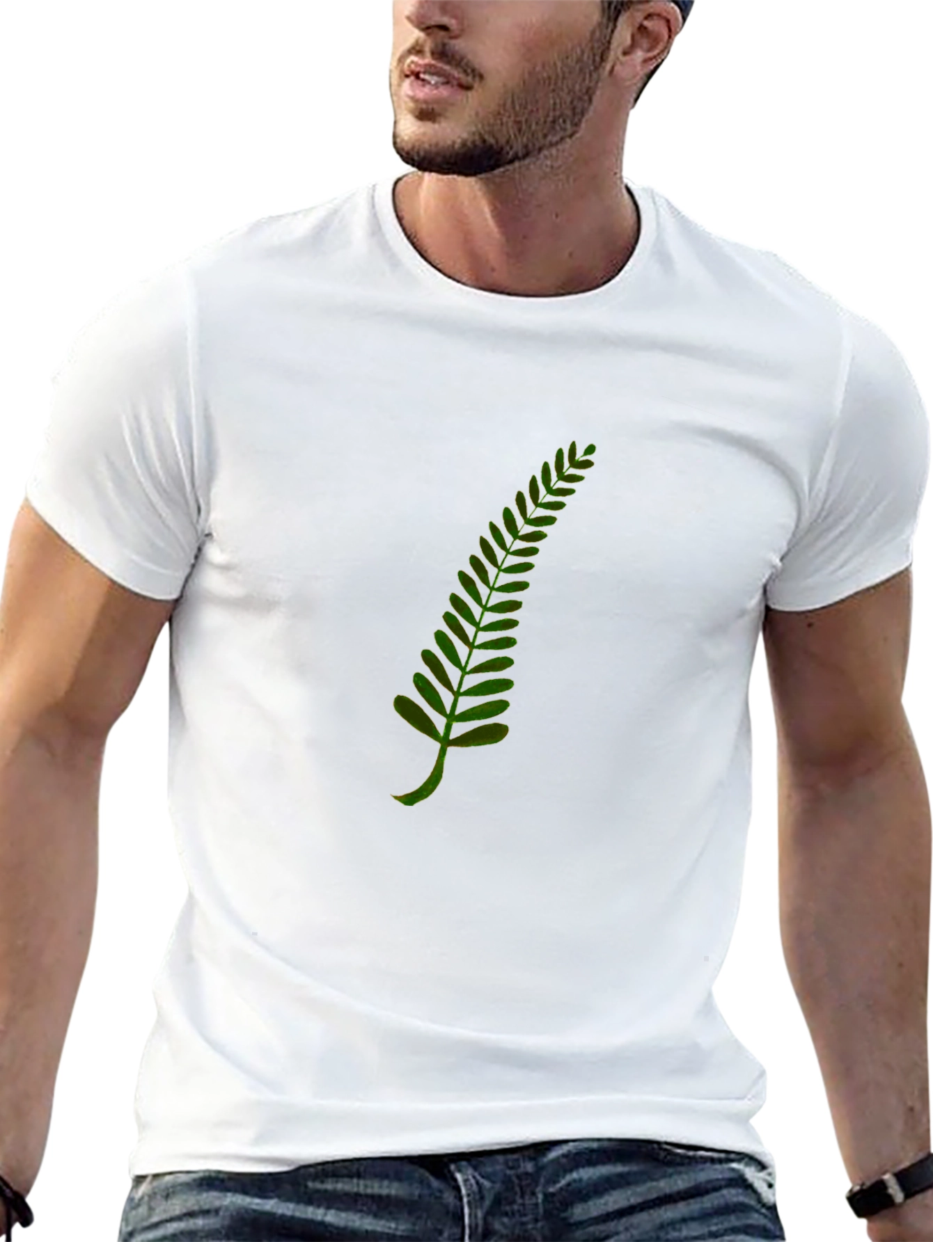 Fern Print Black T-Shirt