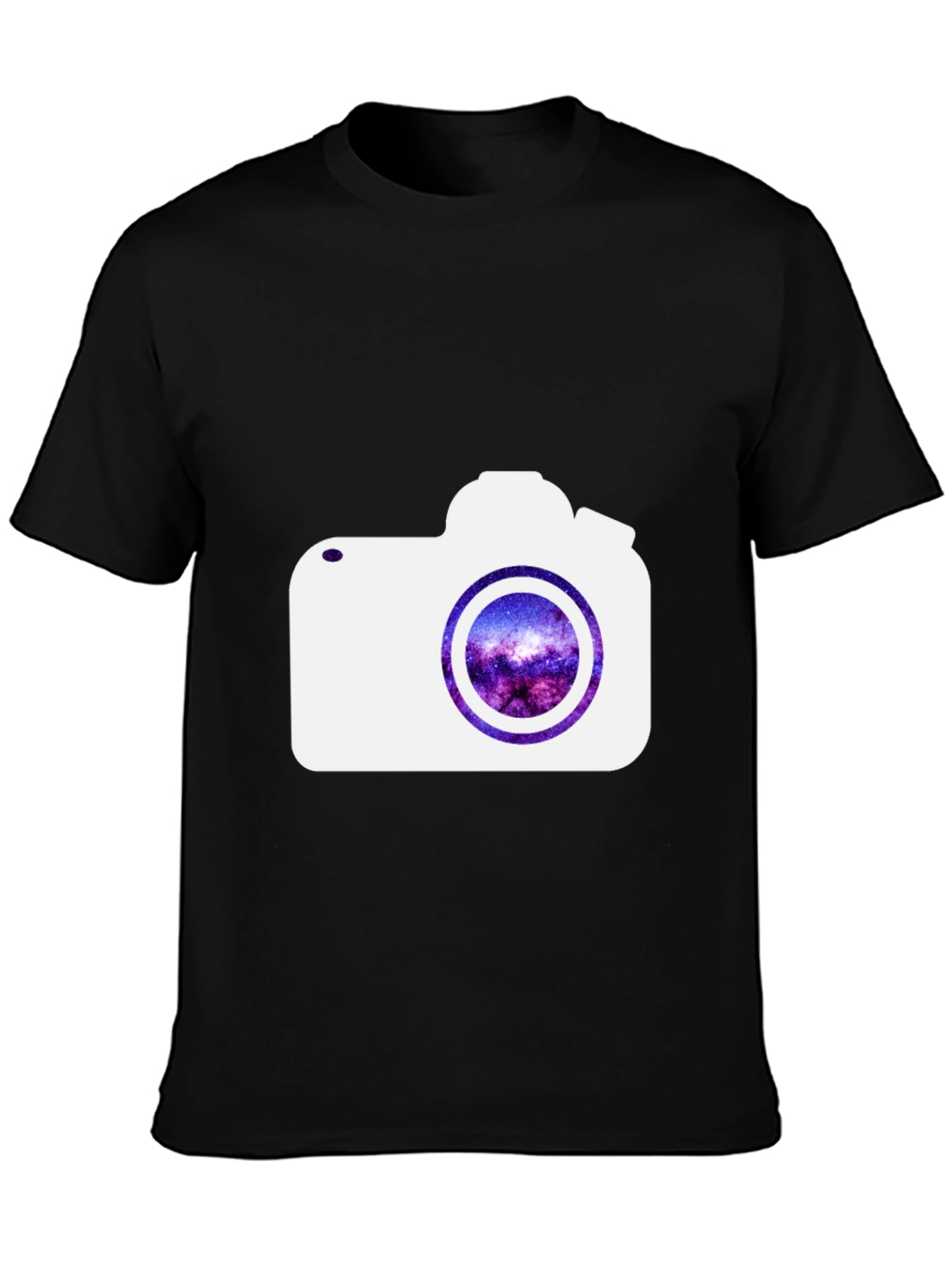 Camera Galaxy Graphic Print T-Shirt