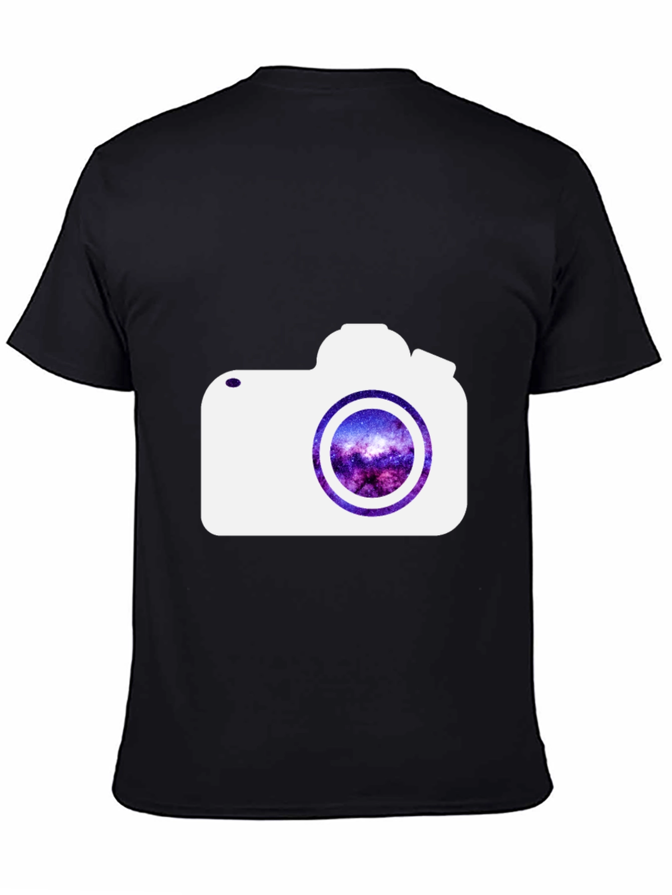 Camera Galaxy Graphic Print T-Shirt
