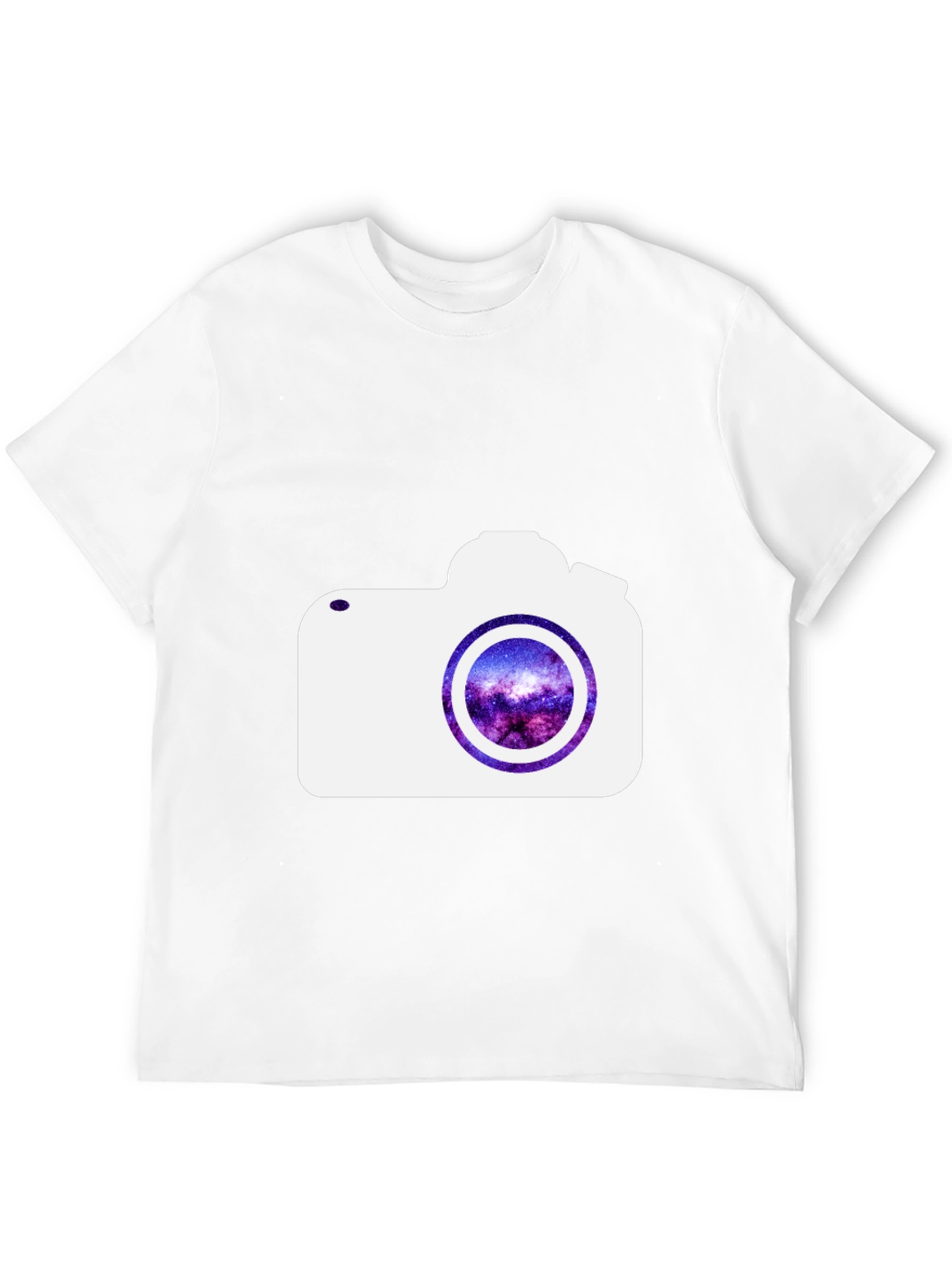 Camera Galaxy Graphic Print T-Shirt