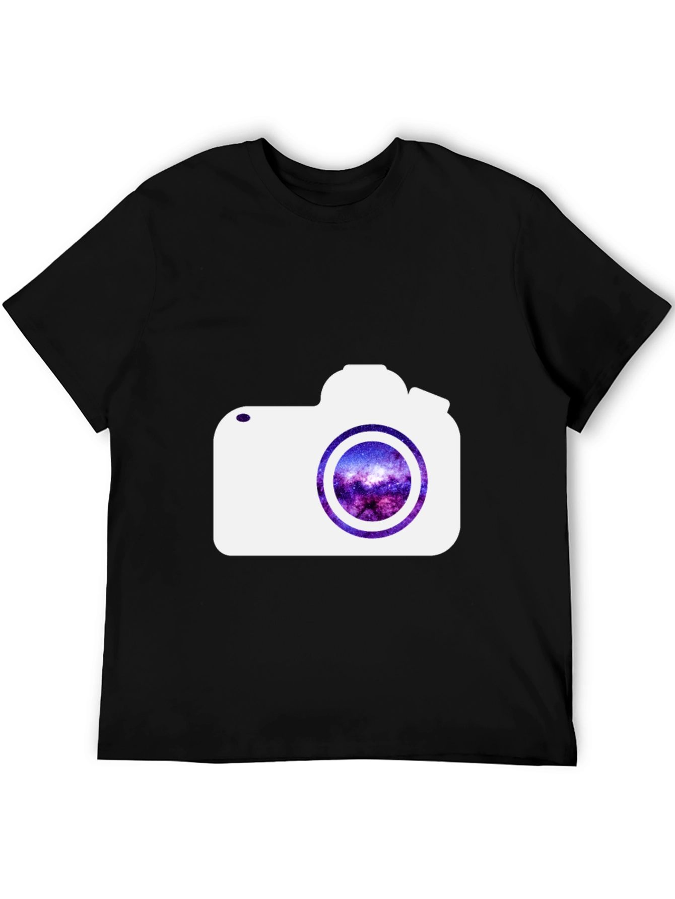 Camera Galaxy Graphic Print T-Shirt