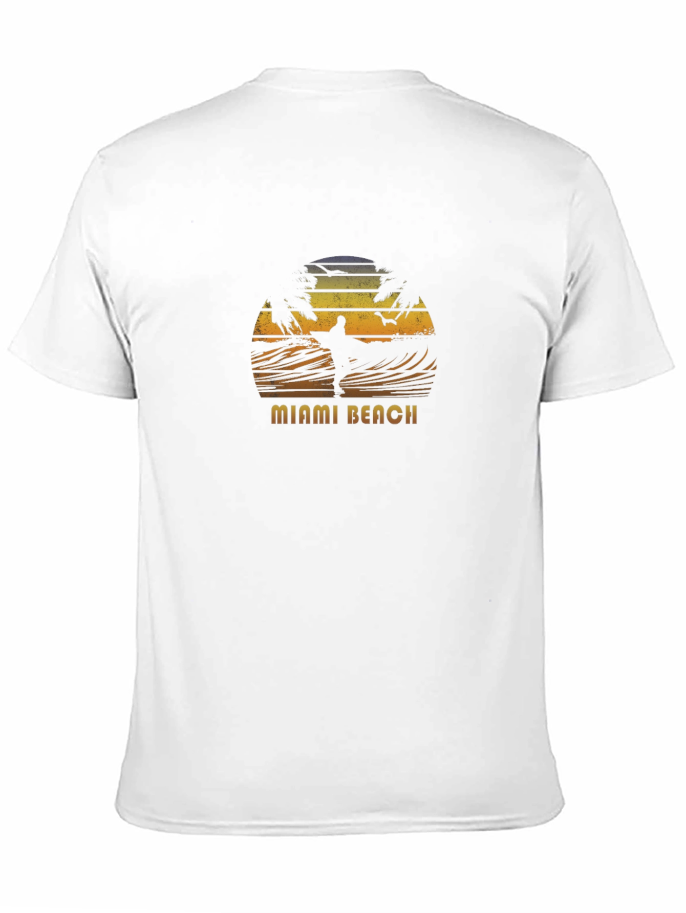 Miami Beach Retro Surf Graphic Tee