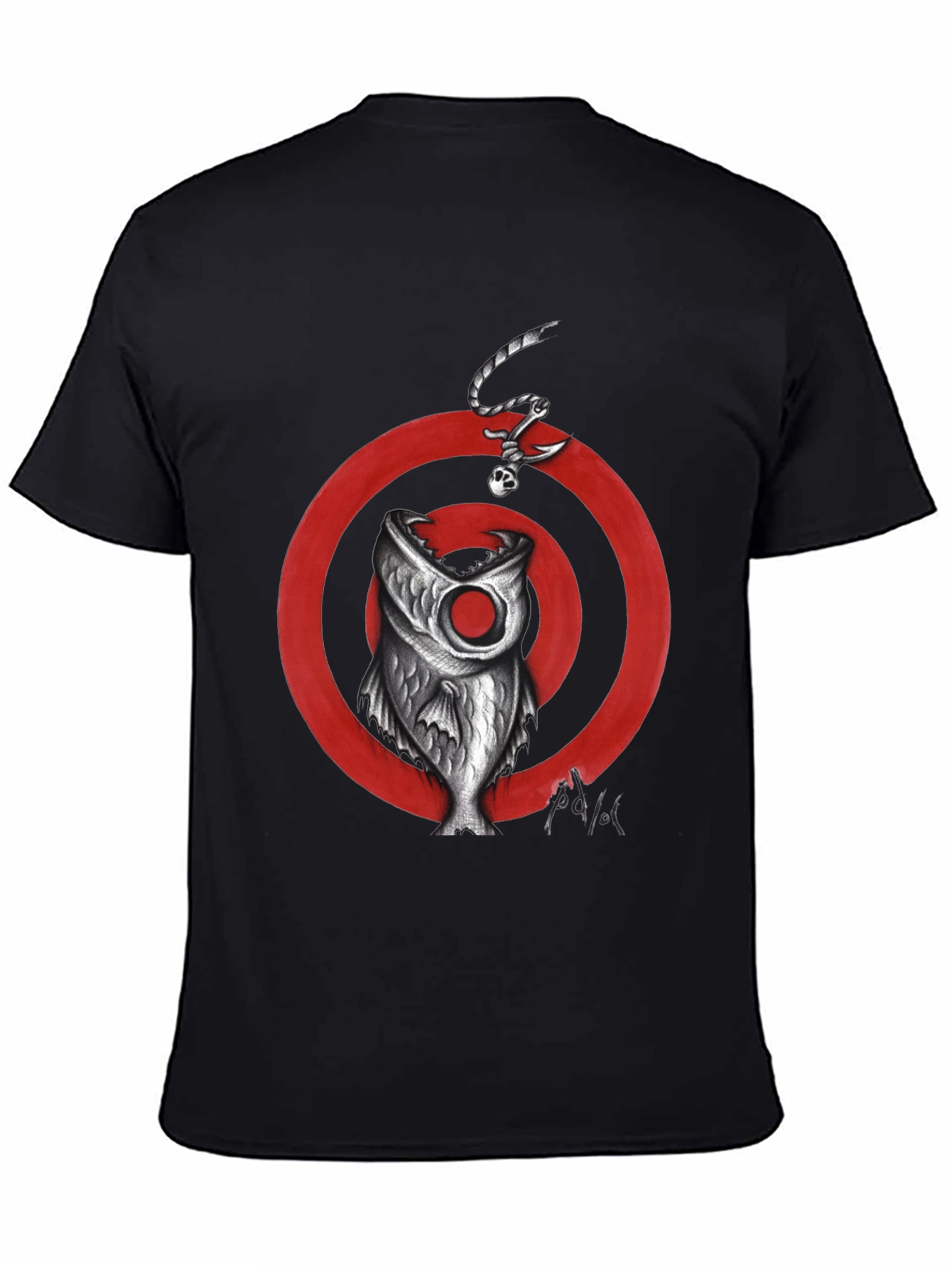 Fish Target Graphic Tee - Mens Black T-Shirt