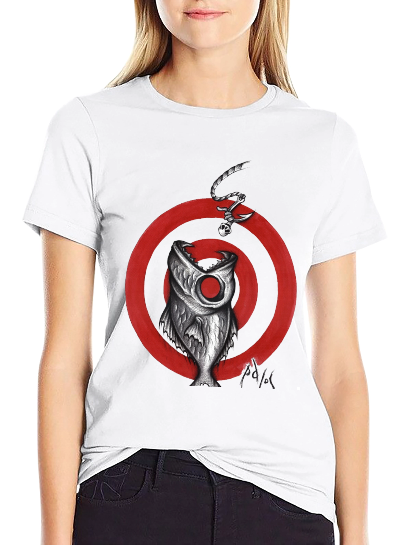 Fish Target Graphic Tee - Mens Black T-Shirt