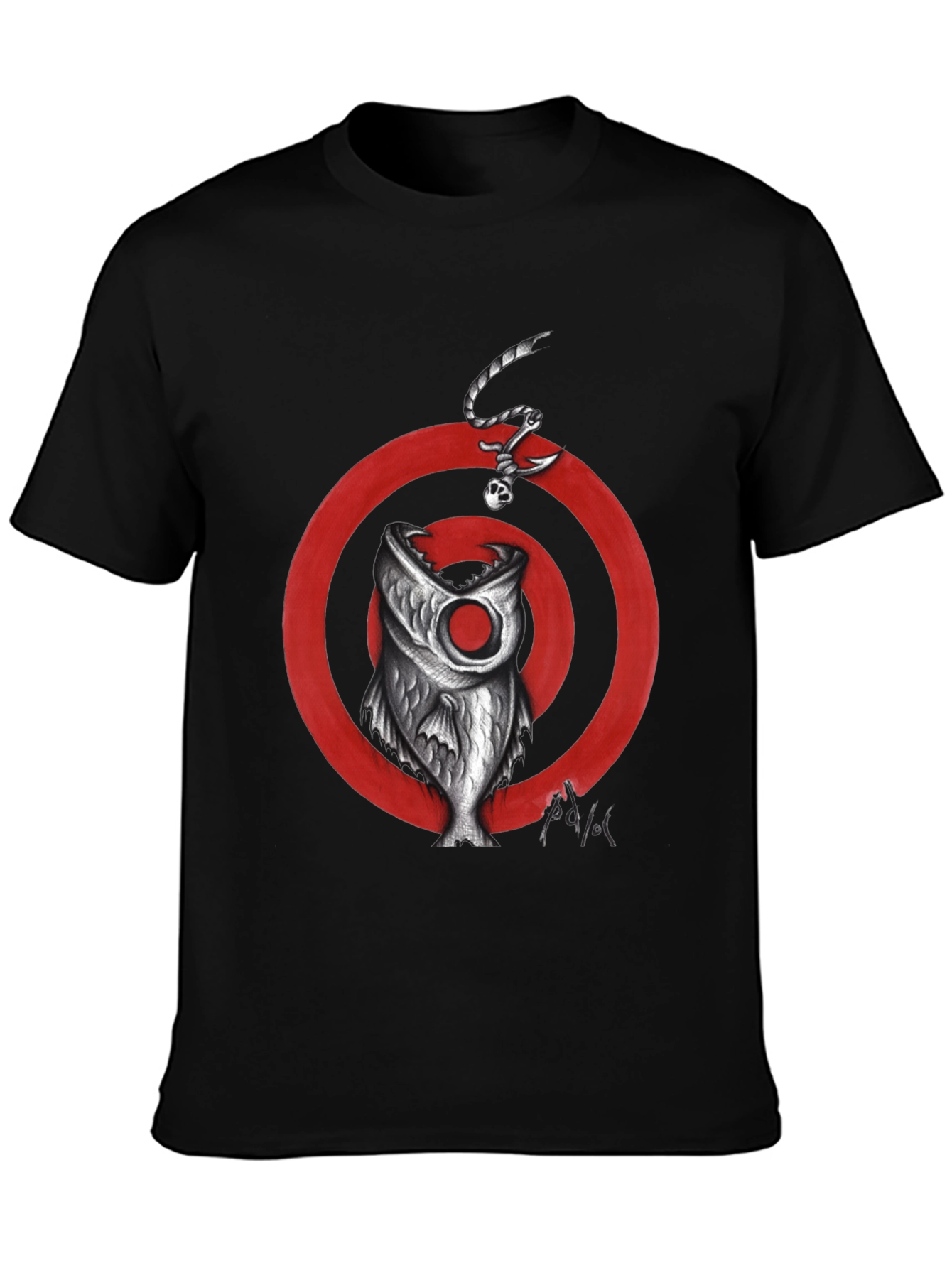 Fish Target Graphic Tee - Mens Black T-Shirt