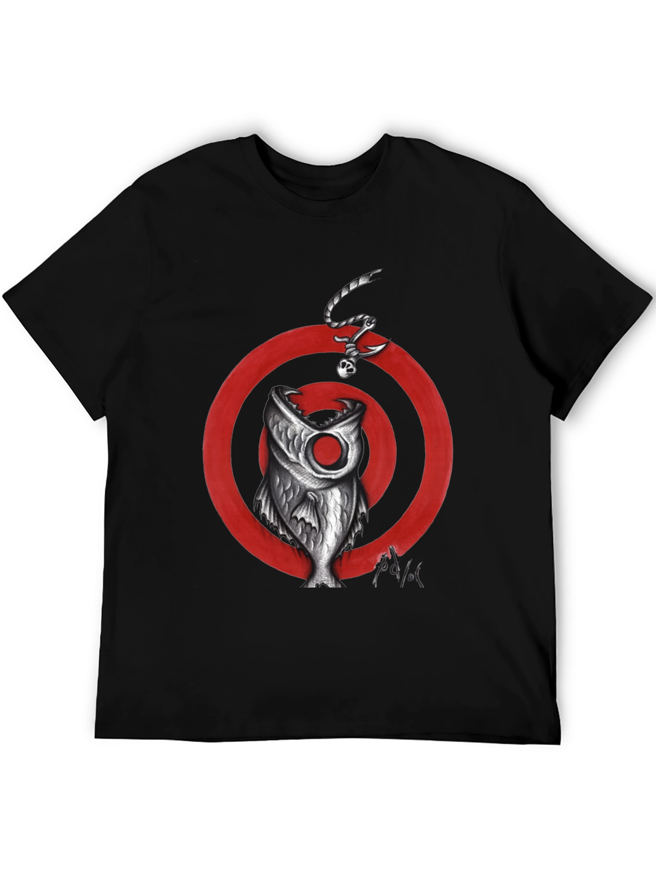 Fish Target Graphic Tee - Mens Black T-Shirt
