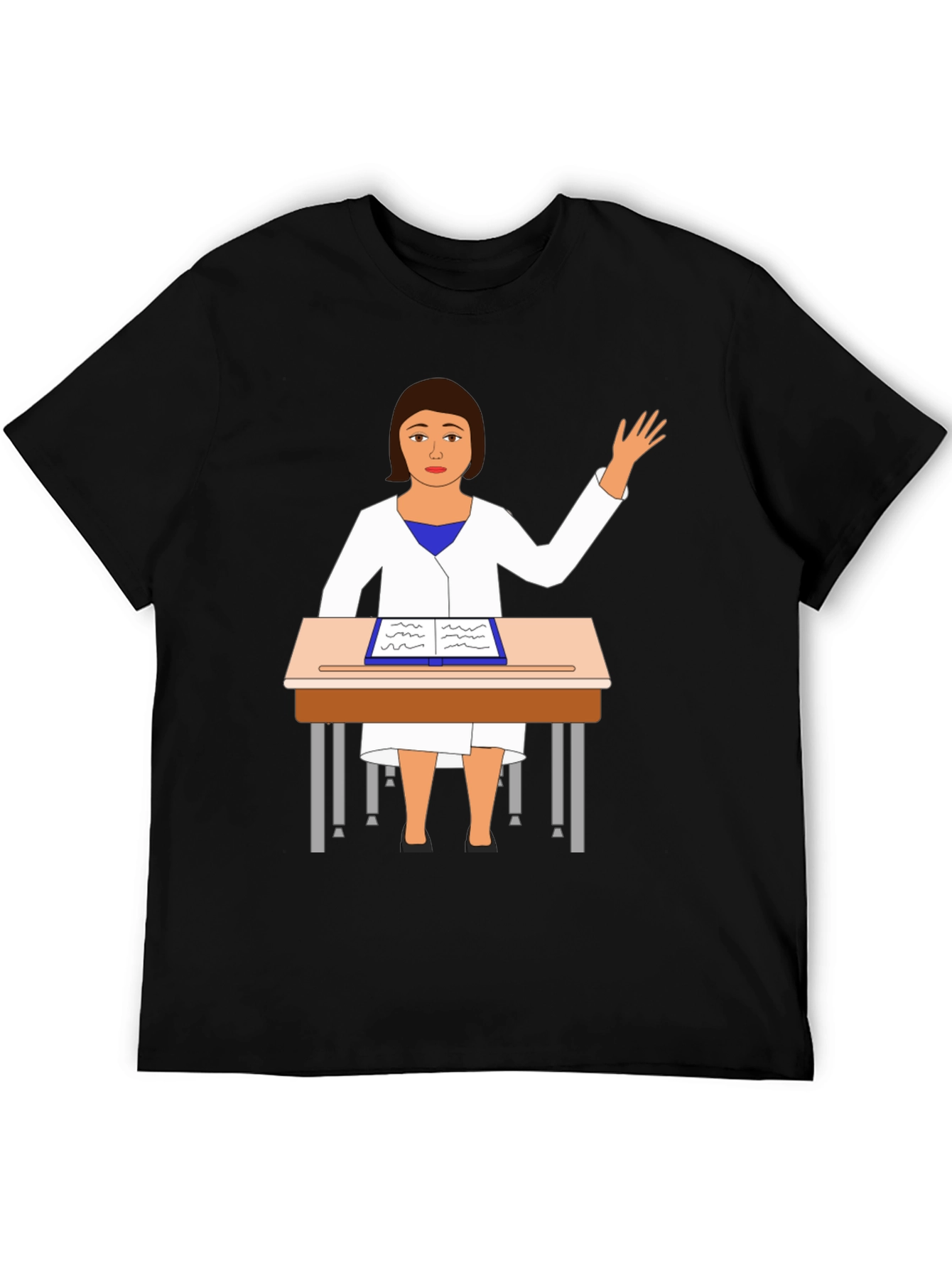 Cartoon Teacher T-Shirt Novelty Graphic Tee