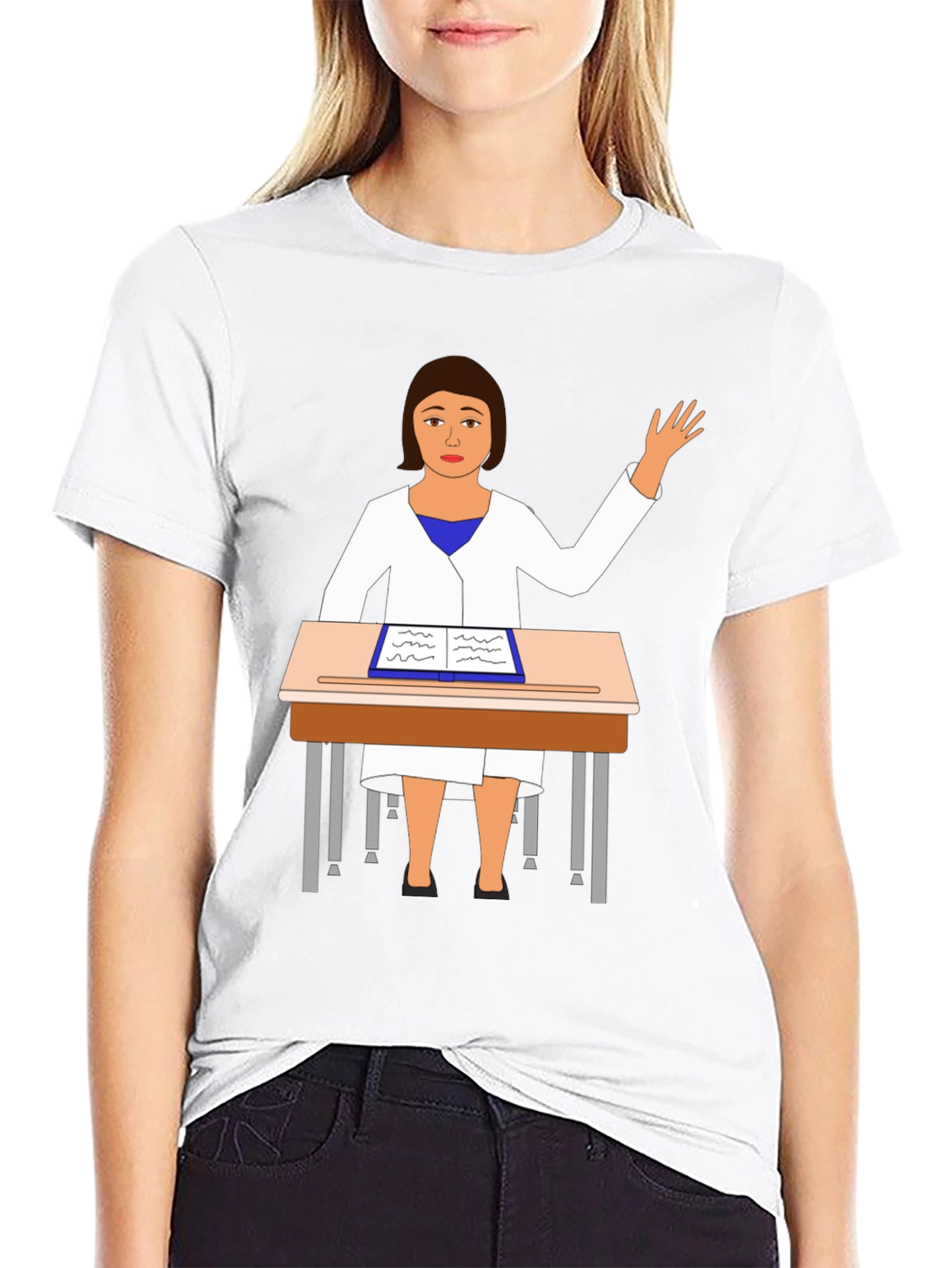 Cartoon Teacher T-Shirt Novelty Graphic Tee