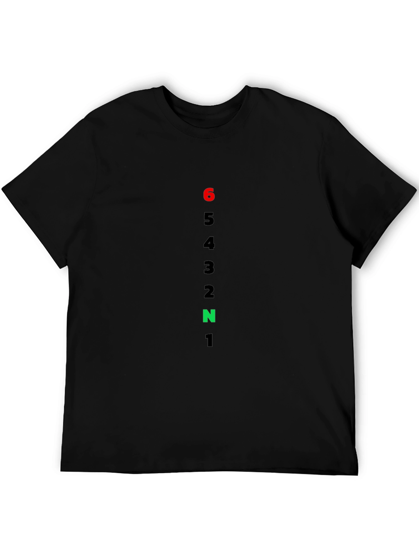 Motorcycle Gear Shift Pattern T-Shirt - Black