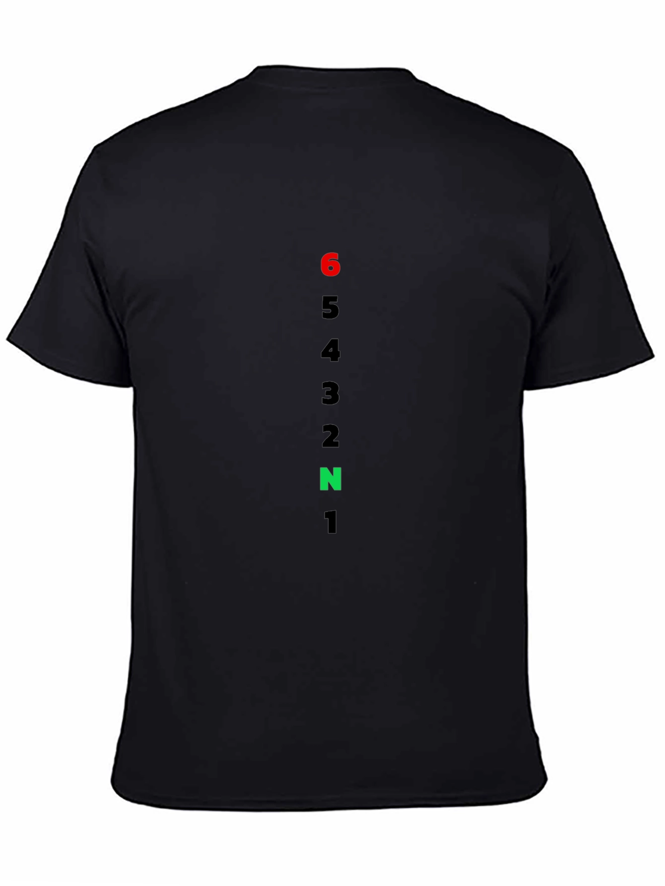 Motorcycle Gear Shift Pattern T-Shirt - Black