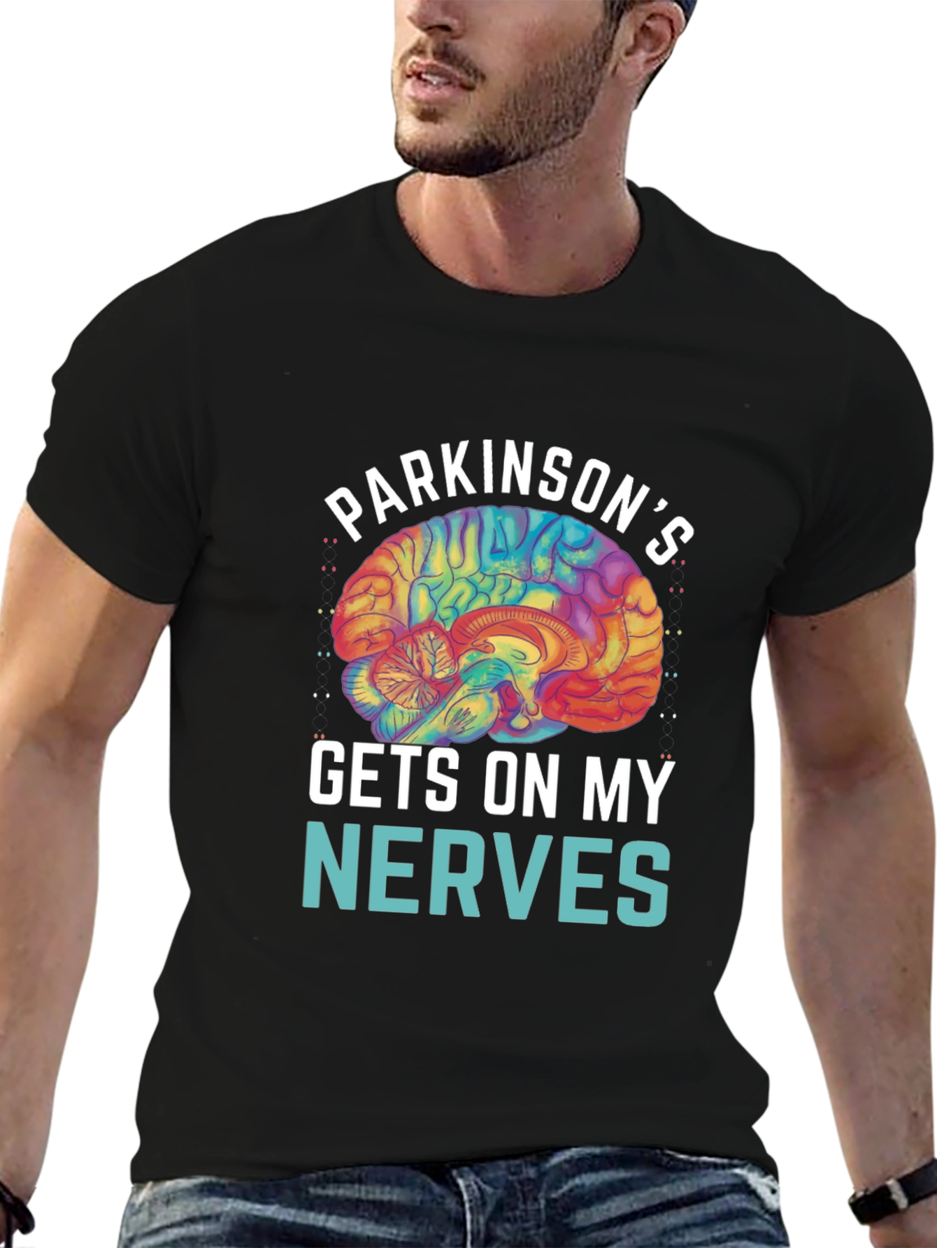 Parkinsons Awareness T-Shirt - Gets On My Nerves