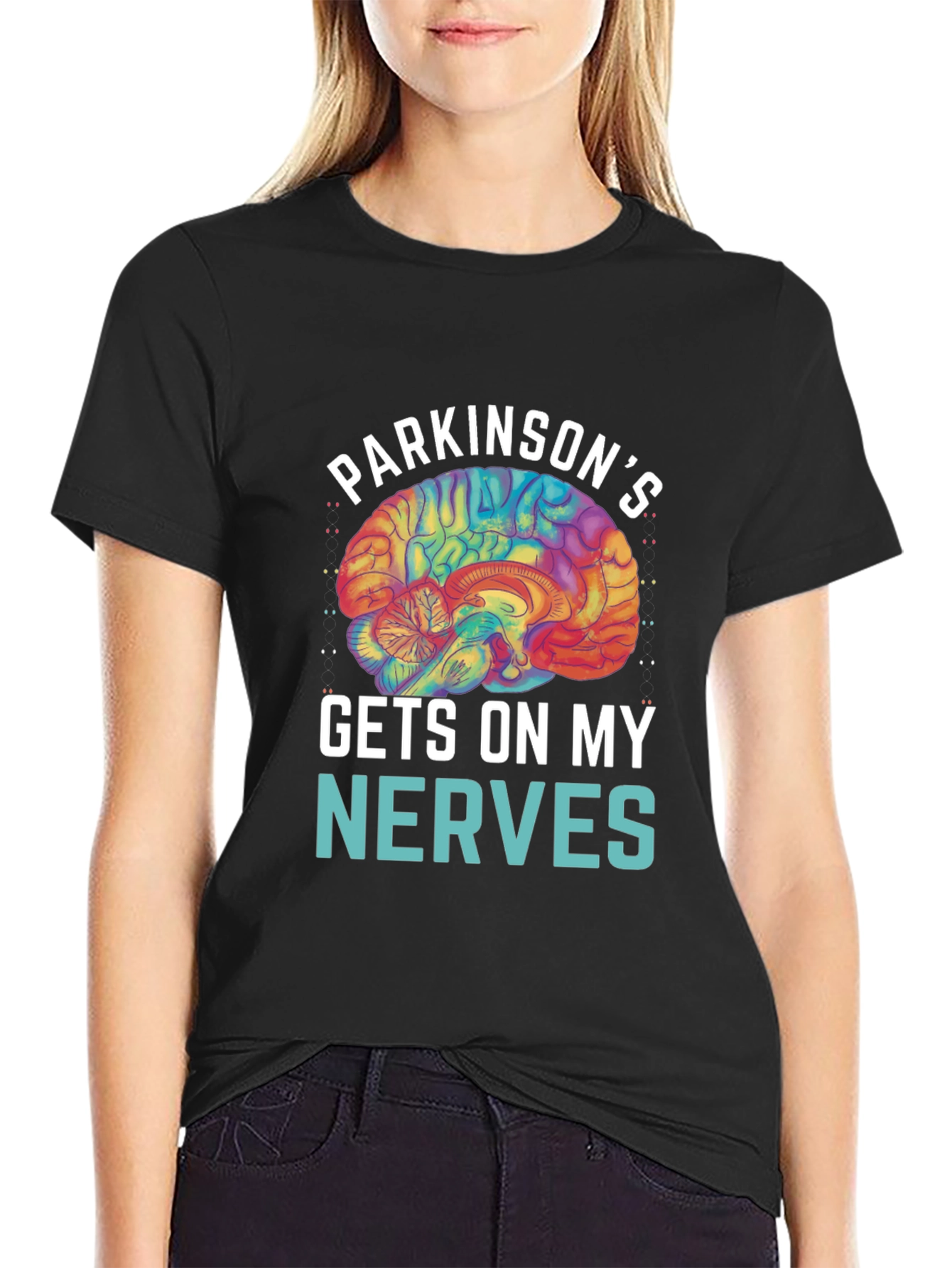 Parkinsons Awareness T-Shirt - Gets On My Nerves