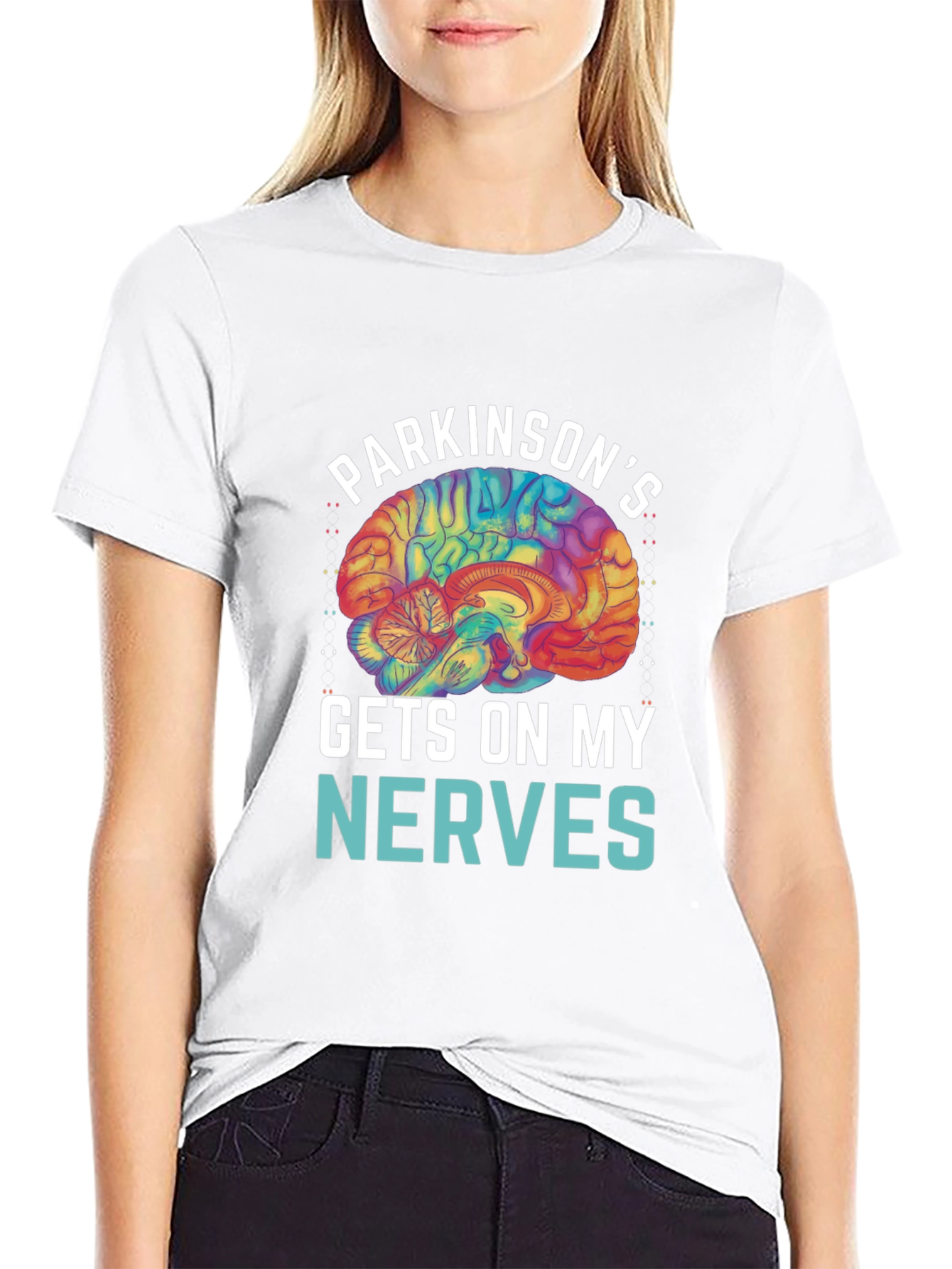 Parkinsons Awareness T-Shirt - Gets On My Nerves